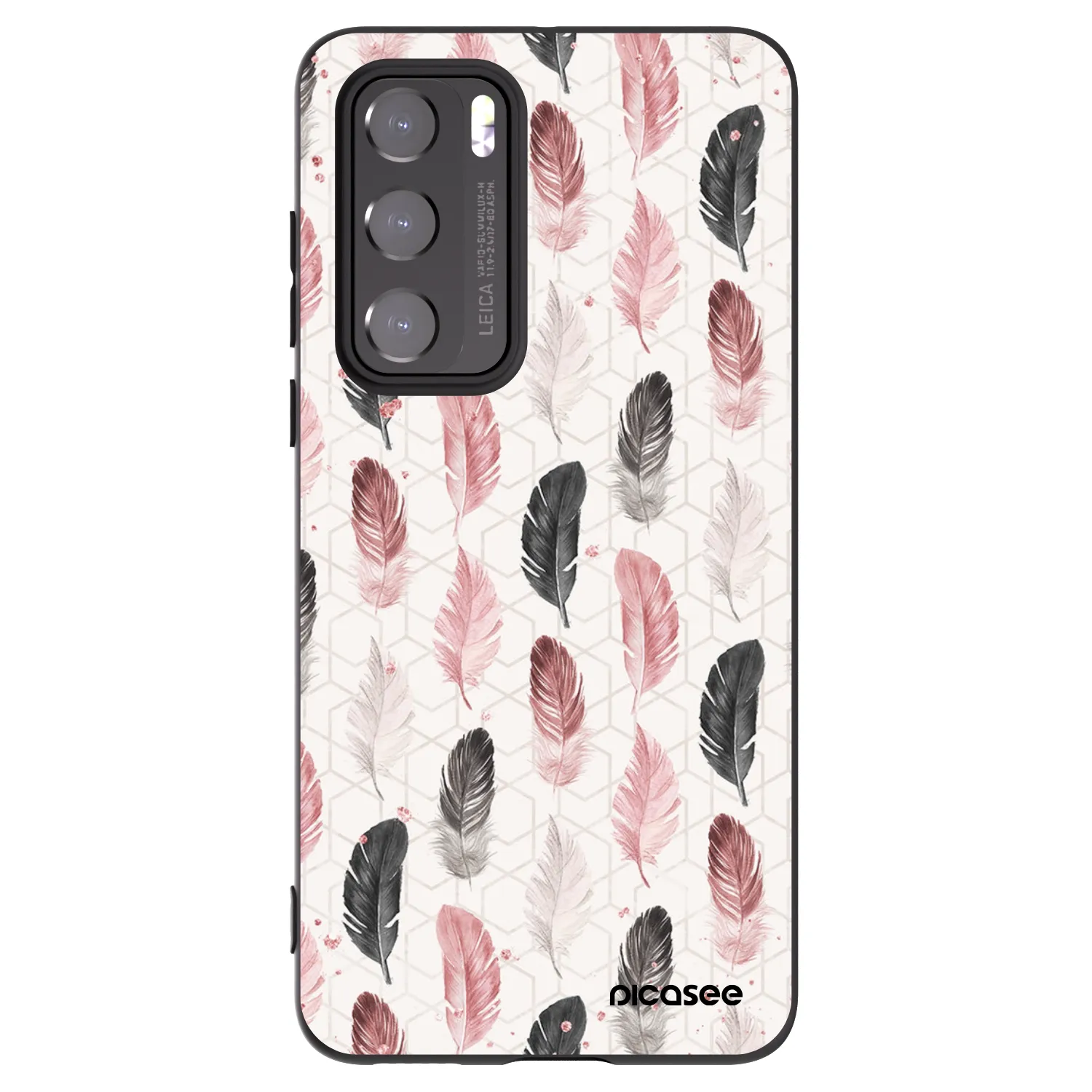 Picasee silikonski črni ovitek za Huawei P40 - Feather 2