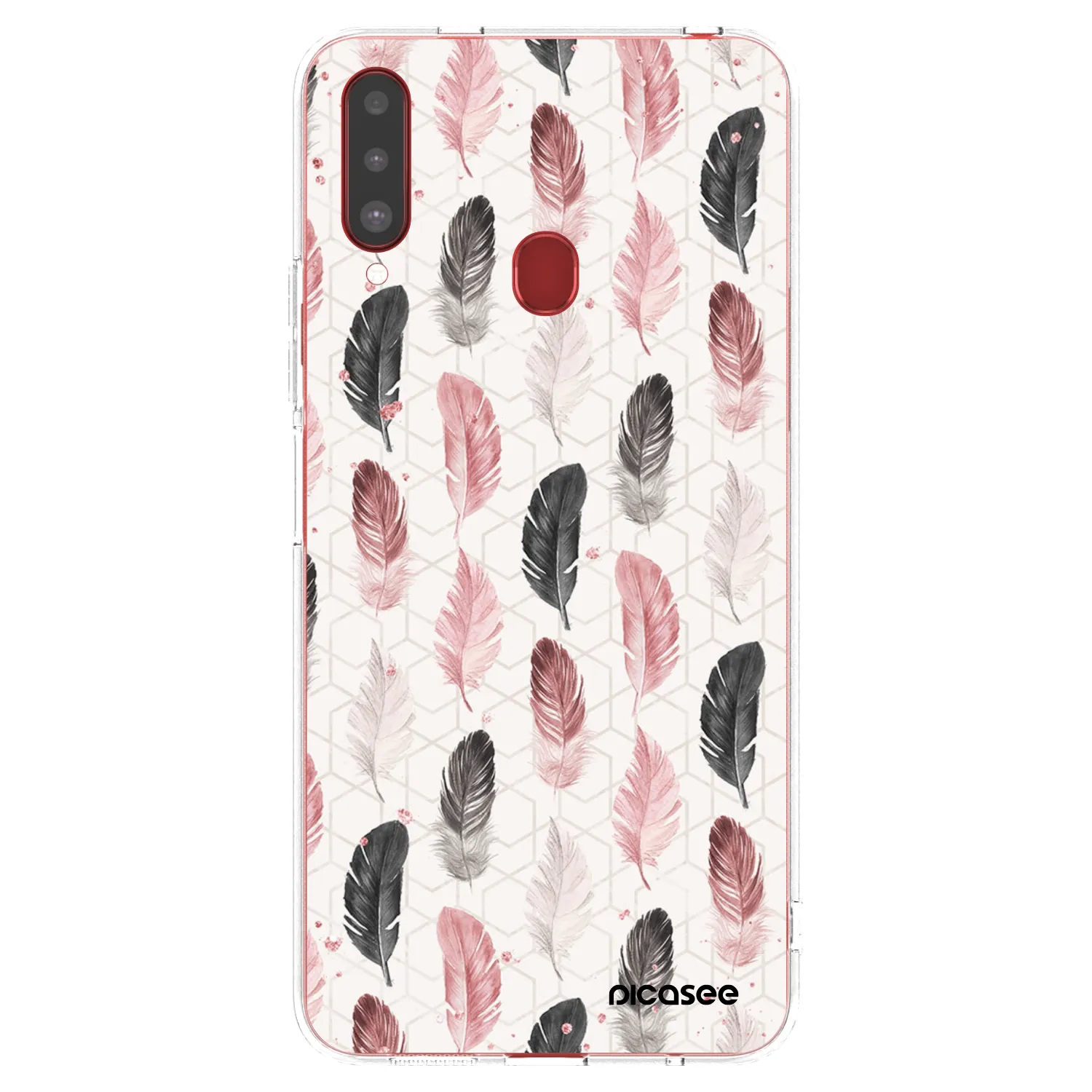 Picasee silikonski prozorni ovitek za Samsung Galaxy A20s - Feather 2