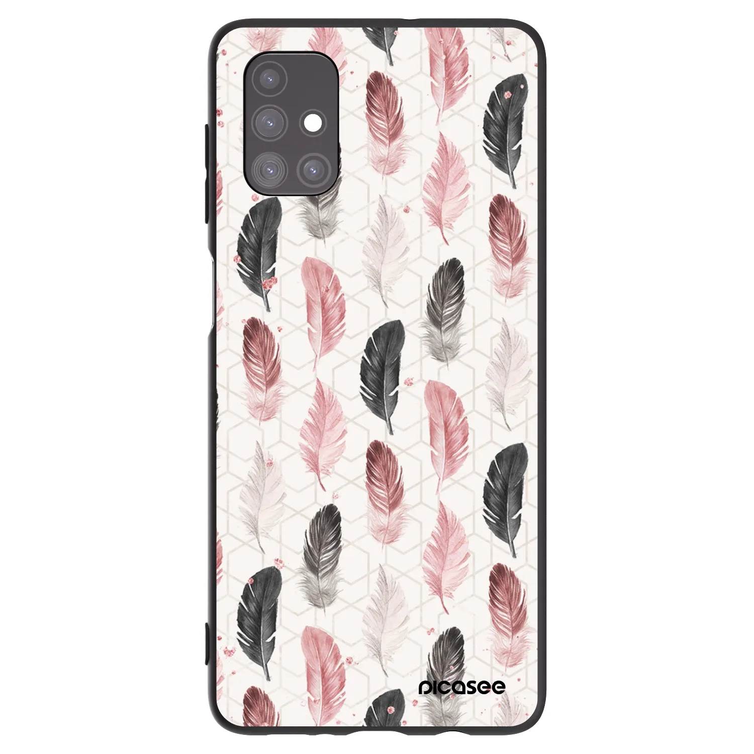 Picasee silikonski črni ovitek za Samsung Galaxy M51 M515F - Feather 2