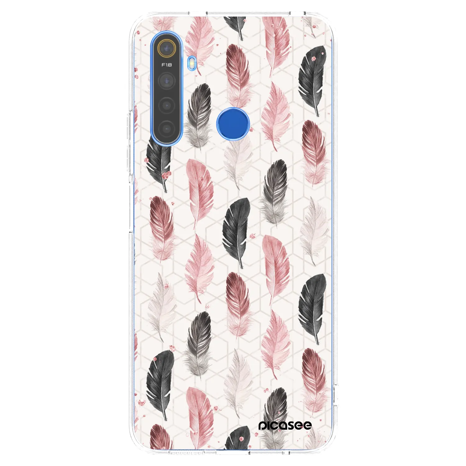 Picasee silikonski prozorni ovitek za Realme 5 - Feather 2