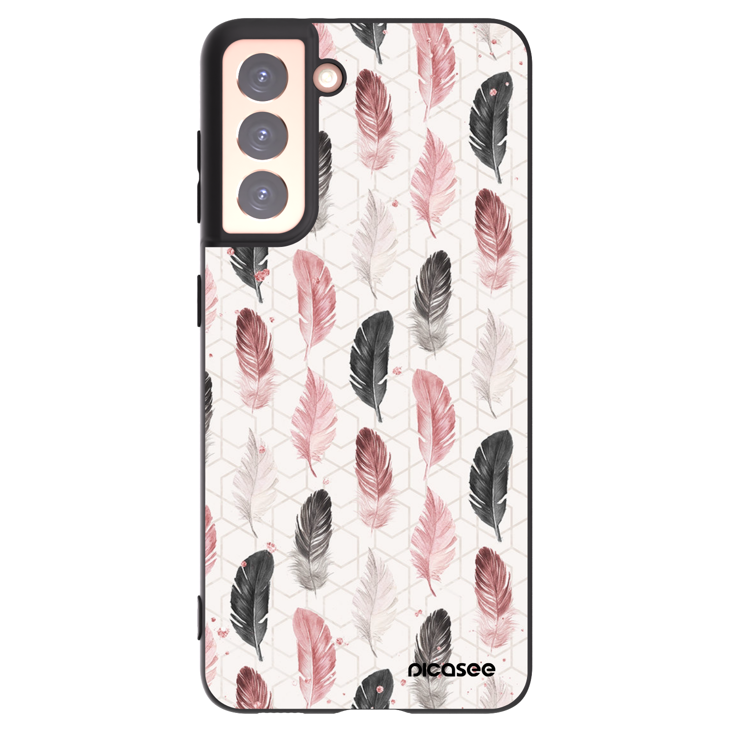 Picasee silikonski črni ovitek za Samsung Galaxy S21 5G G991B - Feather 2