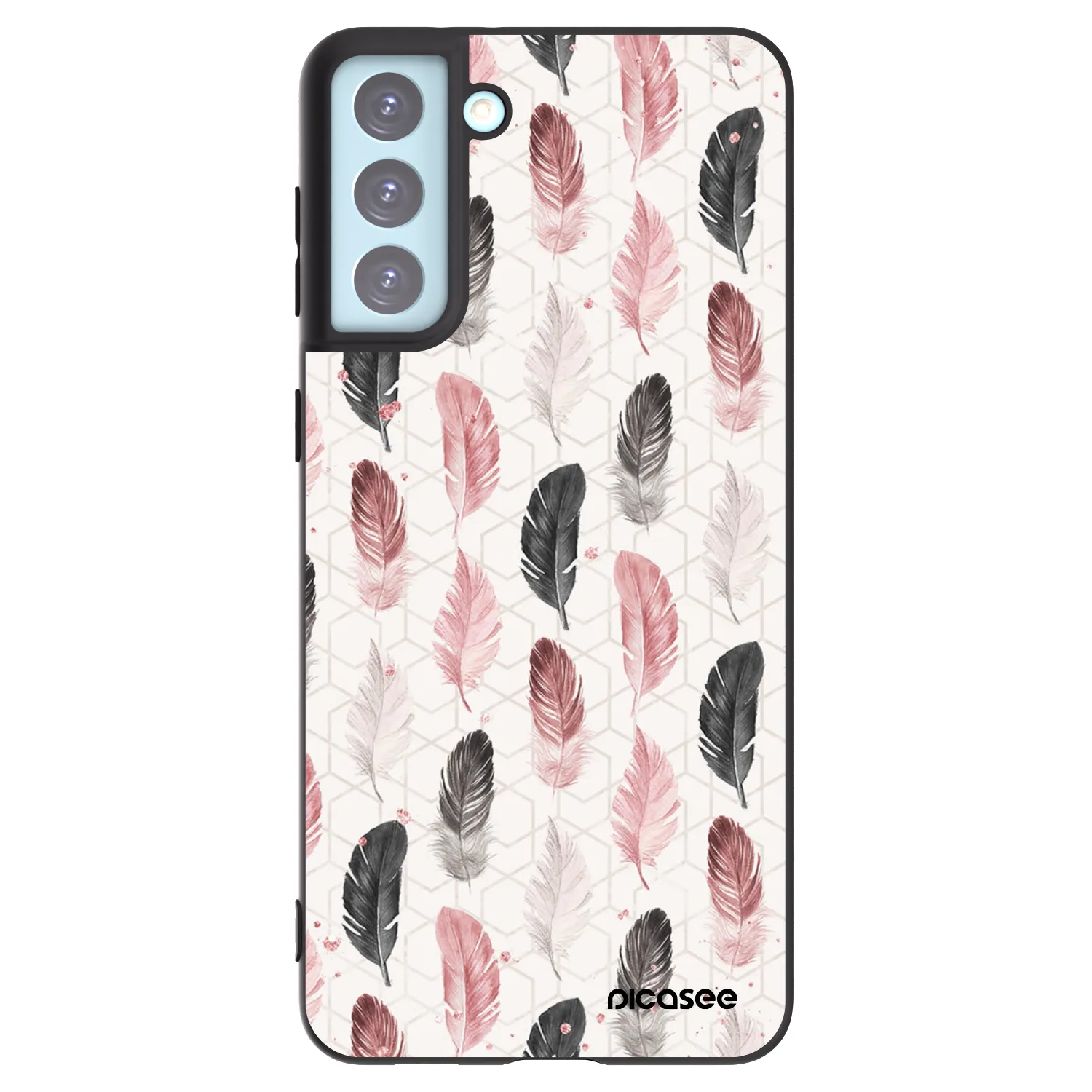 Picasee silikonski črni ovitek za Samsung Galaxy S21+ 5G G996F - Feather 2