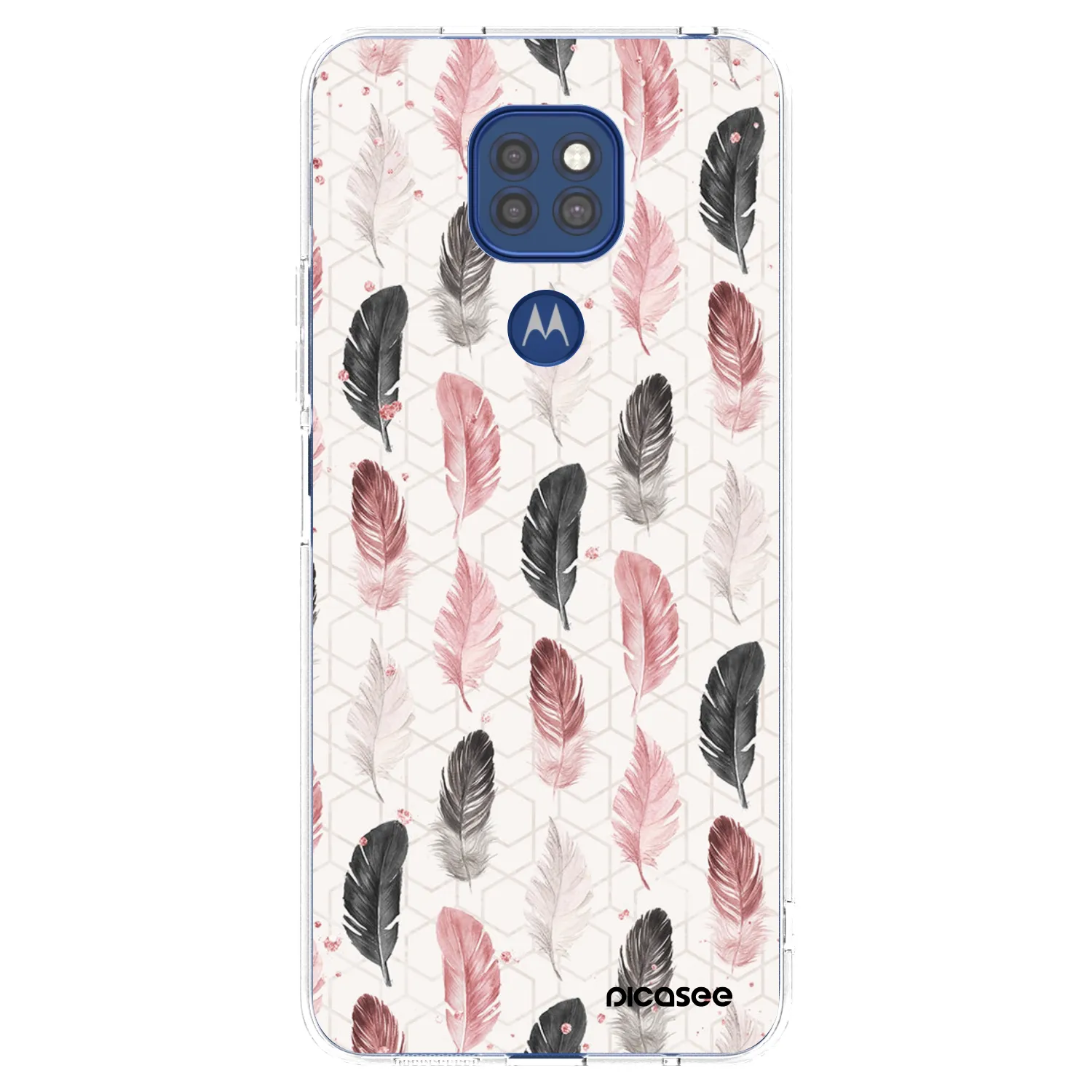 Picasee silikonski prozorni ovitek za Motorola Moto G9 Play - Feather 2