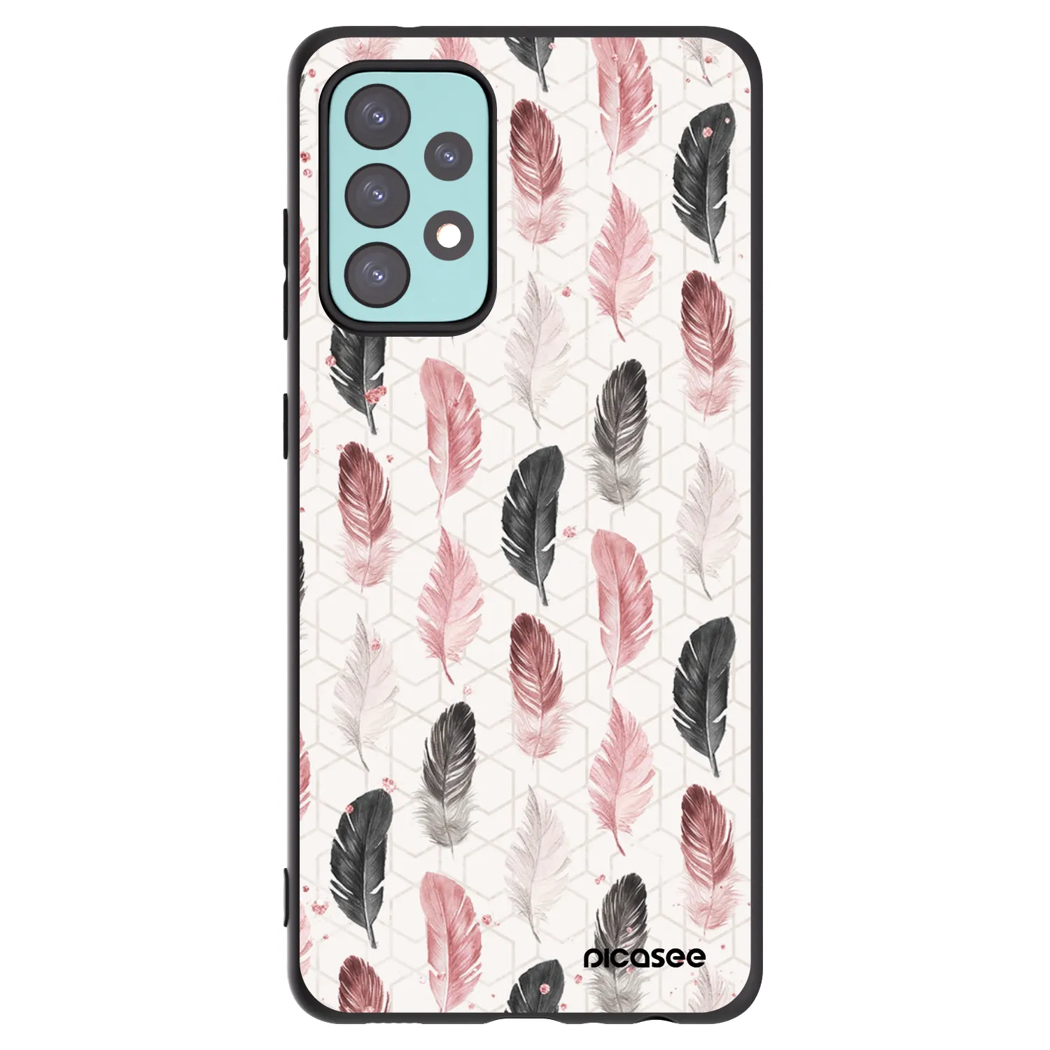 Picasee silikonski črni ovitek za Samsung Galaxy A72 A725F - Feather 2