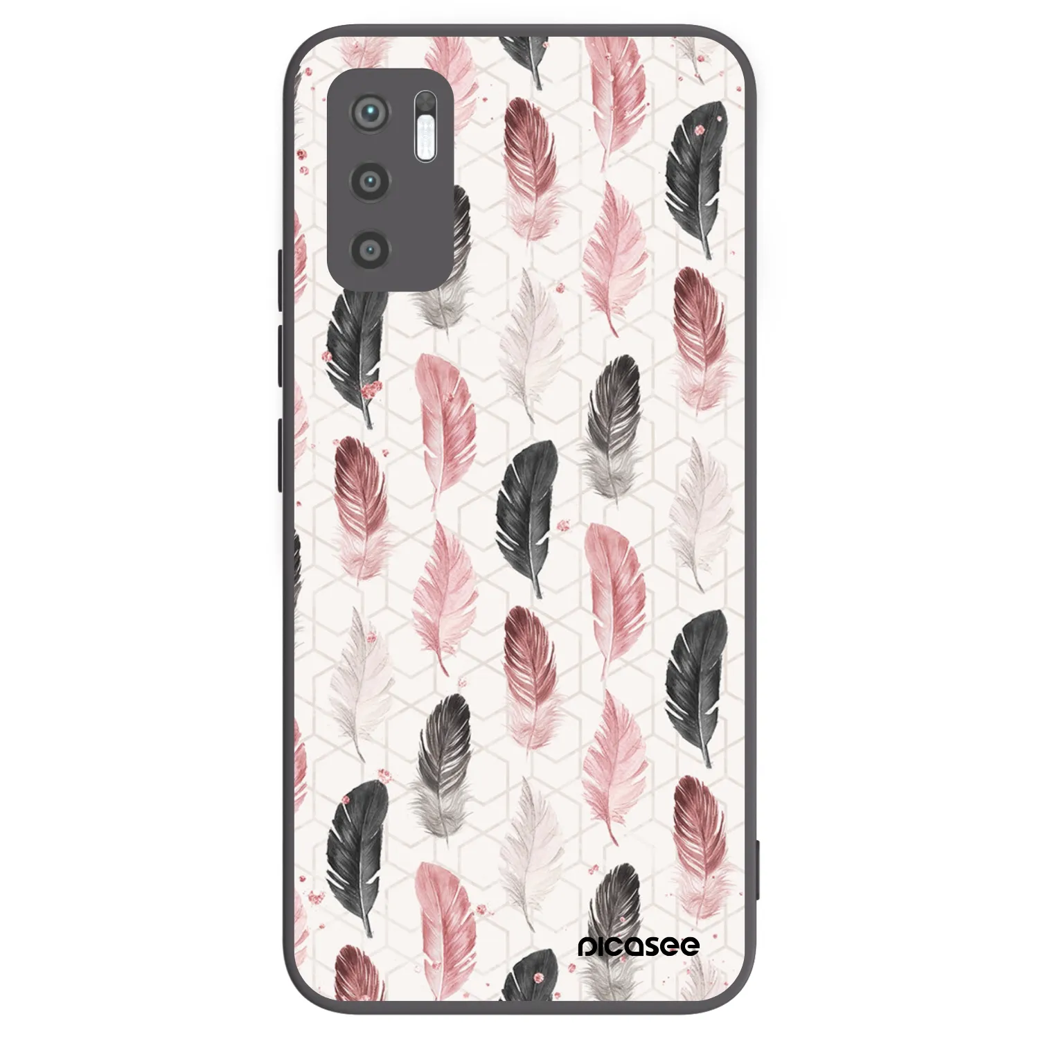 Picasee silikonski črni ovitek za Xiaomi Redmi Note 10 5G - Feather 2