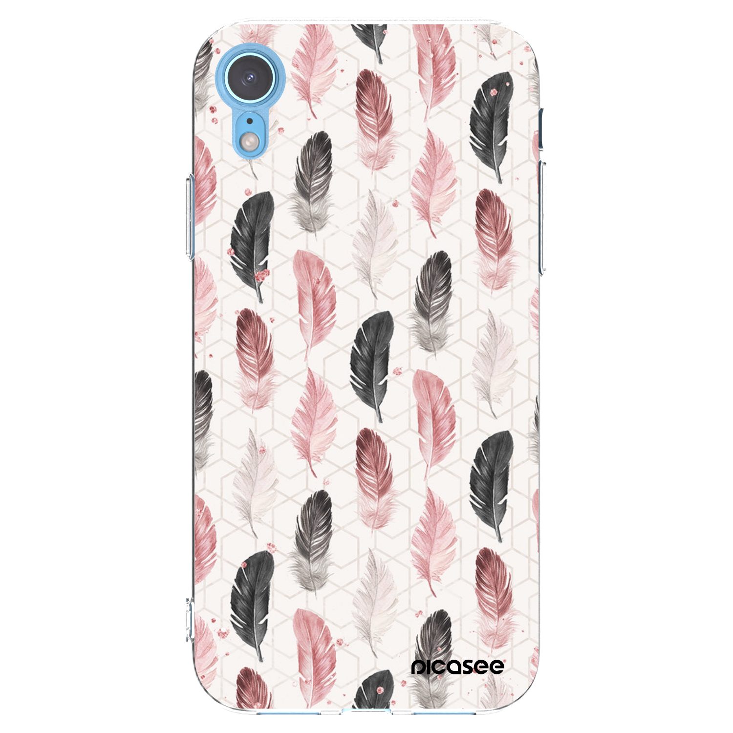 Picasee silikonski prozorni ovitek za Apple iPhone XR - Feather 2