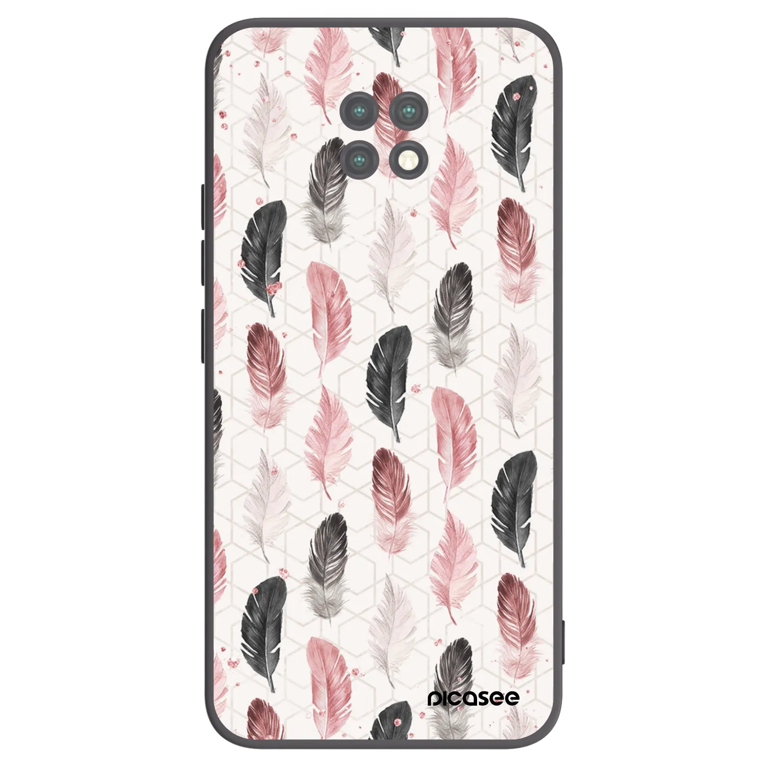 Picasee silikonski črni ovitek za Xiaomi Redmi Note 9T - Feather 2