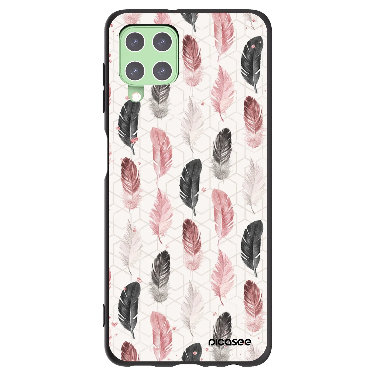 Picasee silikonski črni ovitek za Samsung Galaxy A22 A225F 4G - Feather 2