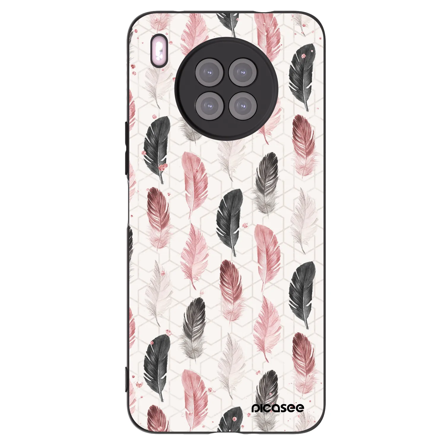 Picasee silikonski črni ovitek za Huawei Nova 8i - Feather 2