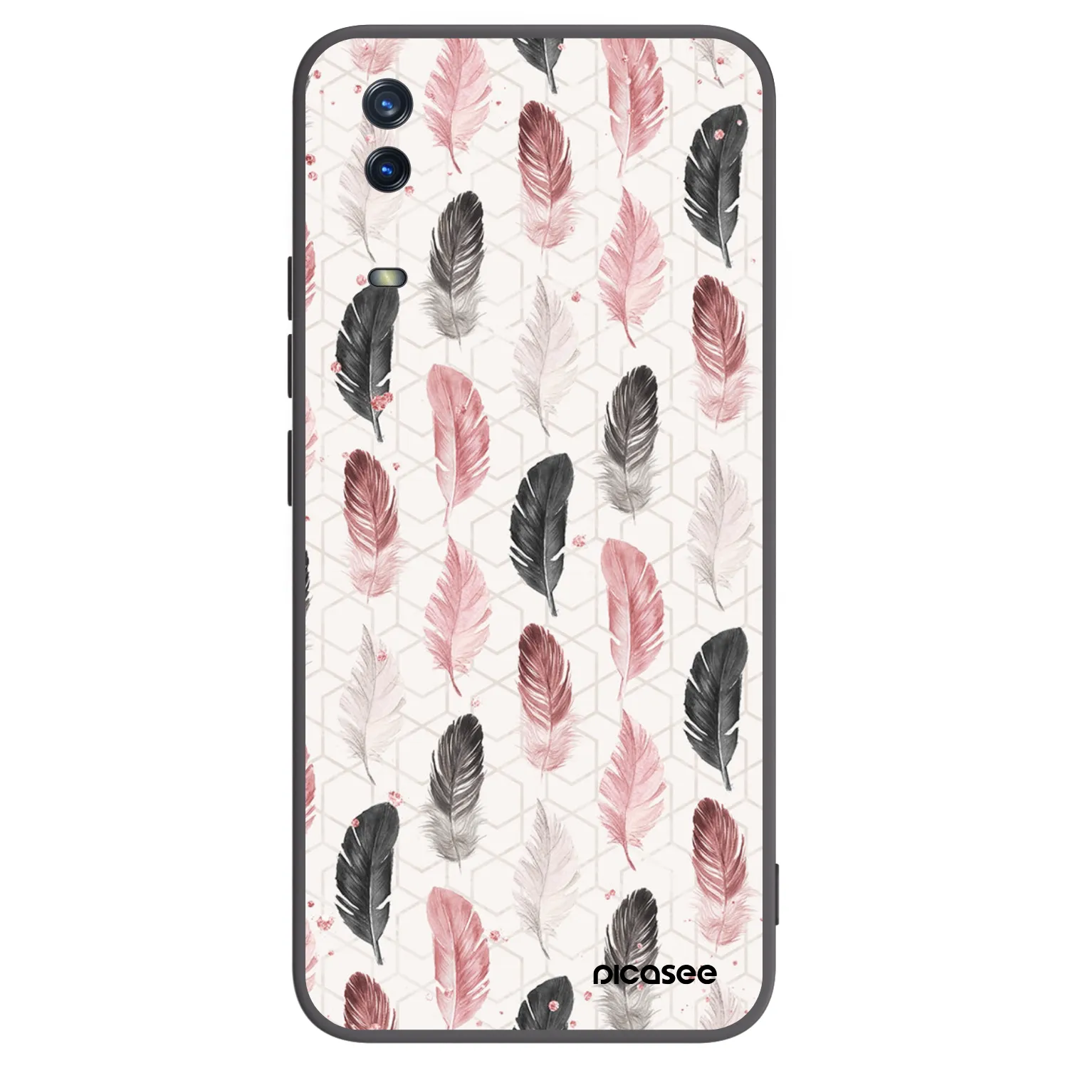 Picasee silikonski črni ovitek za Vivo Y11s - Feather 2