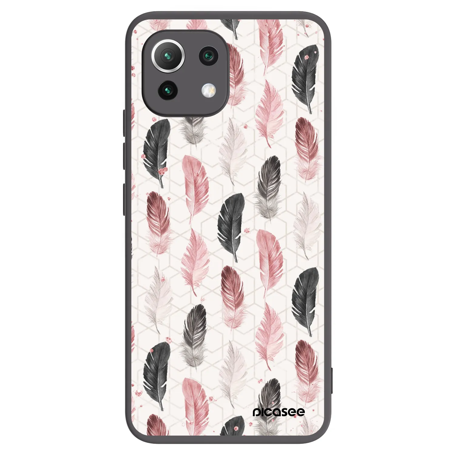 Picasee silikonski črni ovitek za Xiaomi 11 Lite 5G NE - Feather 2