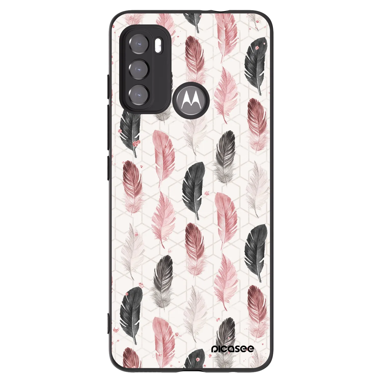 Picasee silikonski črni ovitek za Motorola Moto G60 - Feather 2