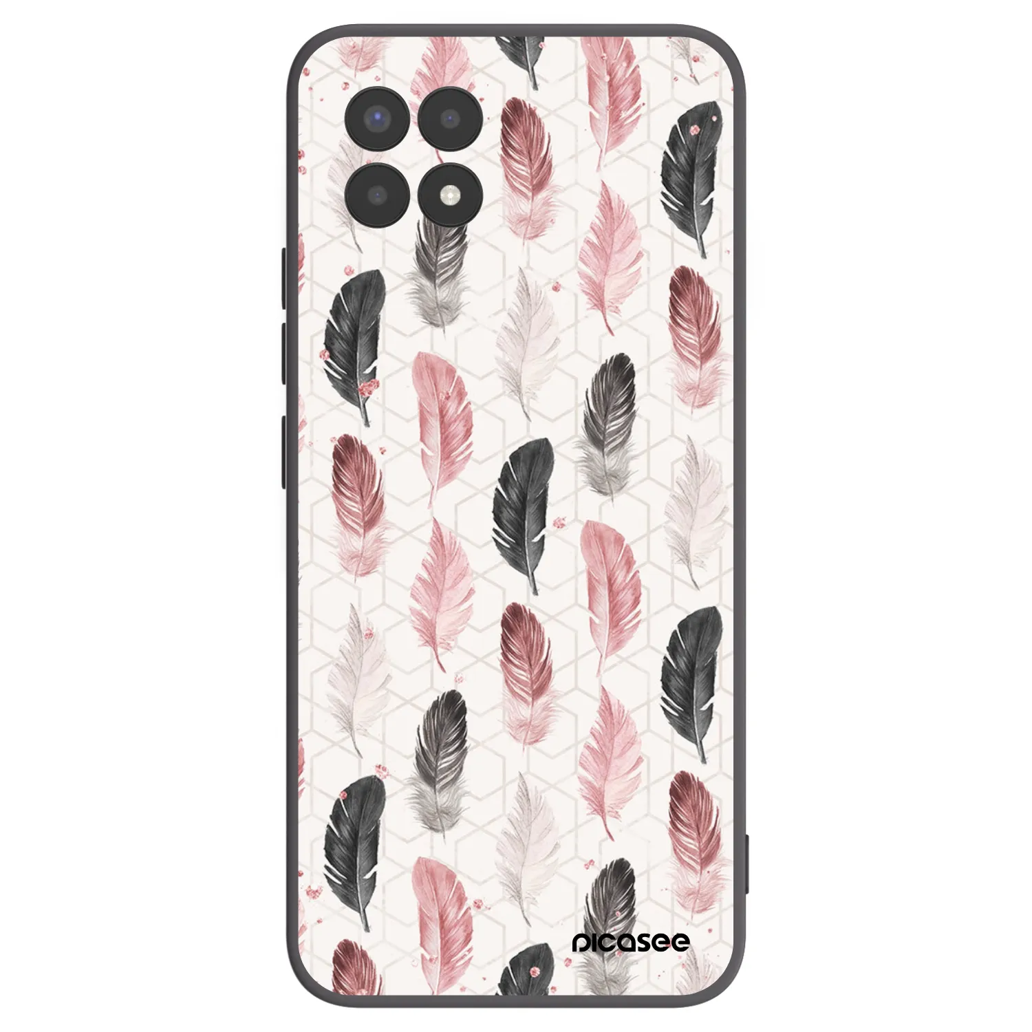 Picasee silikonski črni ovitek za Realme 8i - Feather 2