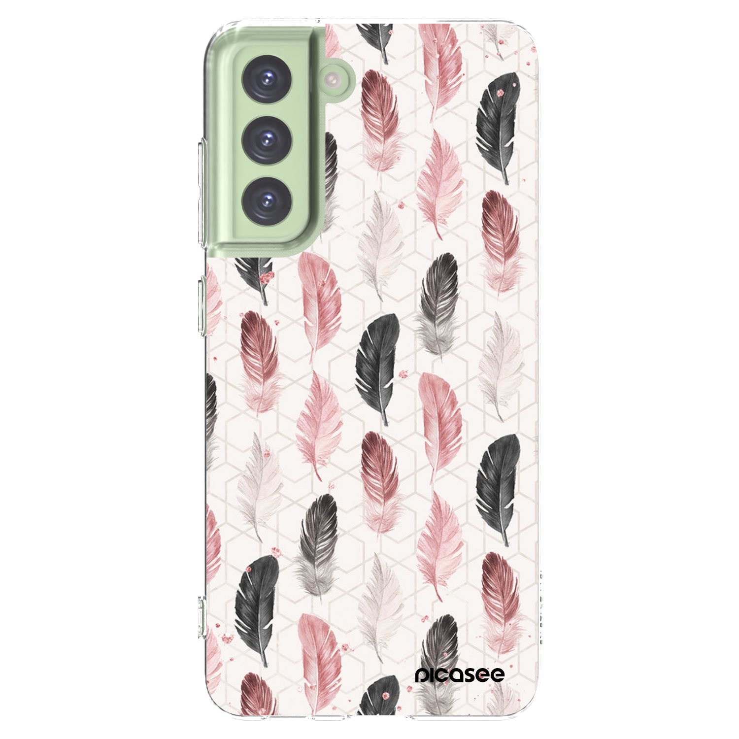 Picasee silikonski prozorni ovitek za Samsung Galaxy S21 FE 5G - Feather 2