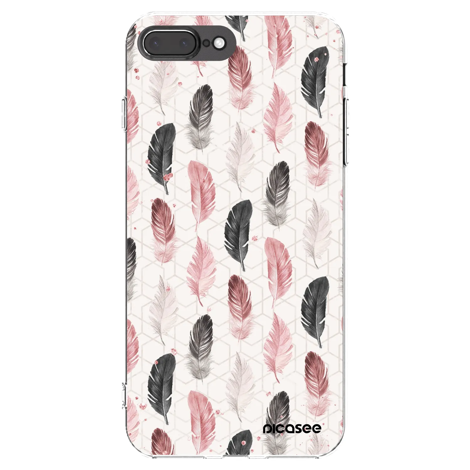 Picasee silikonski prozorni ovitek za Apple iPhone 7 Plus - Feather 2