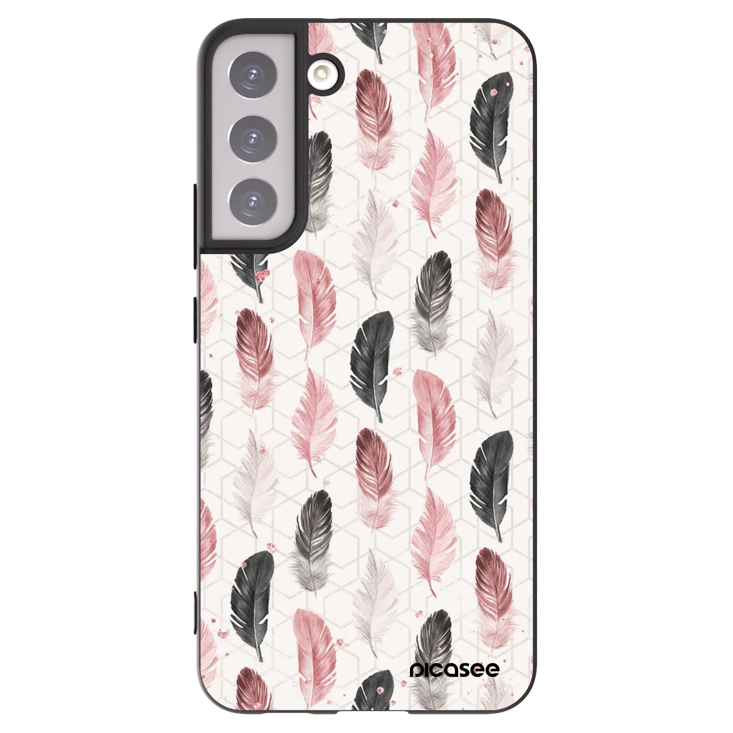 Picasee silikonski črni ovitek za Samsung Galaxy S22+ 5G - Feather 2