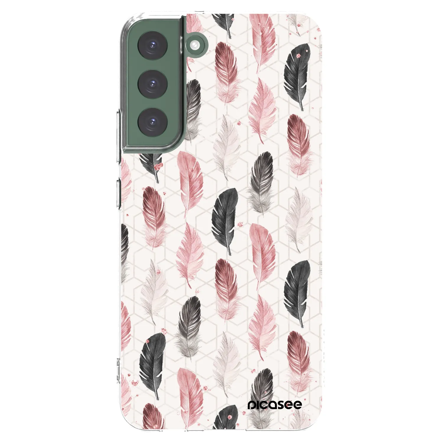 Picasee silikonski prozorni ovitek za Samsung Galaxy S22+ 5G - Feather 2