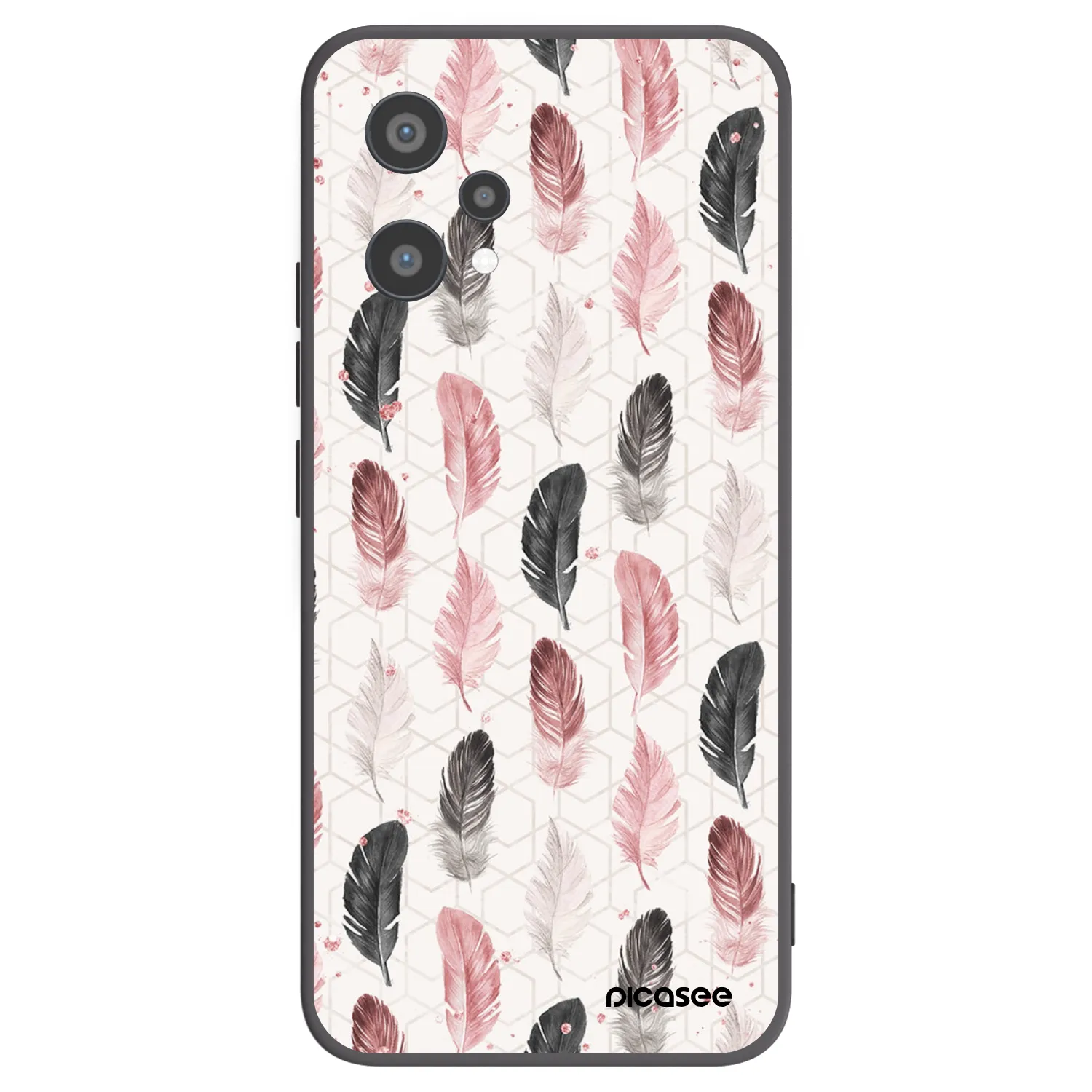 Picasee silikonski črni ovitek za Realme 9 Pro 5G - Feather 2