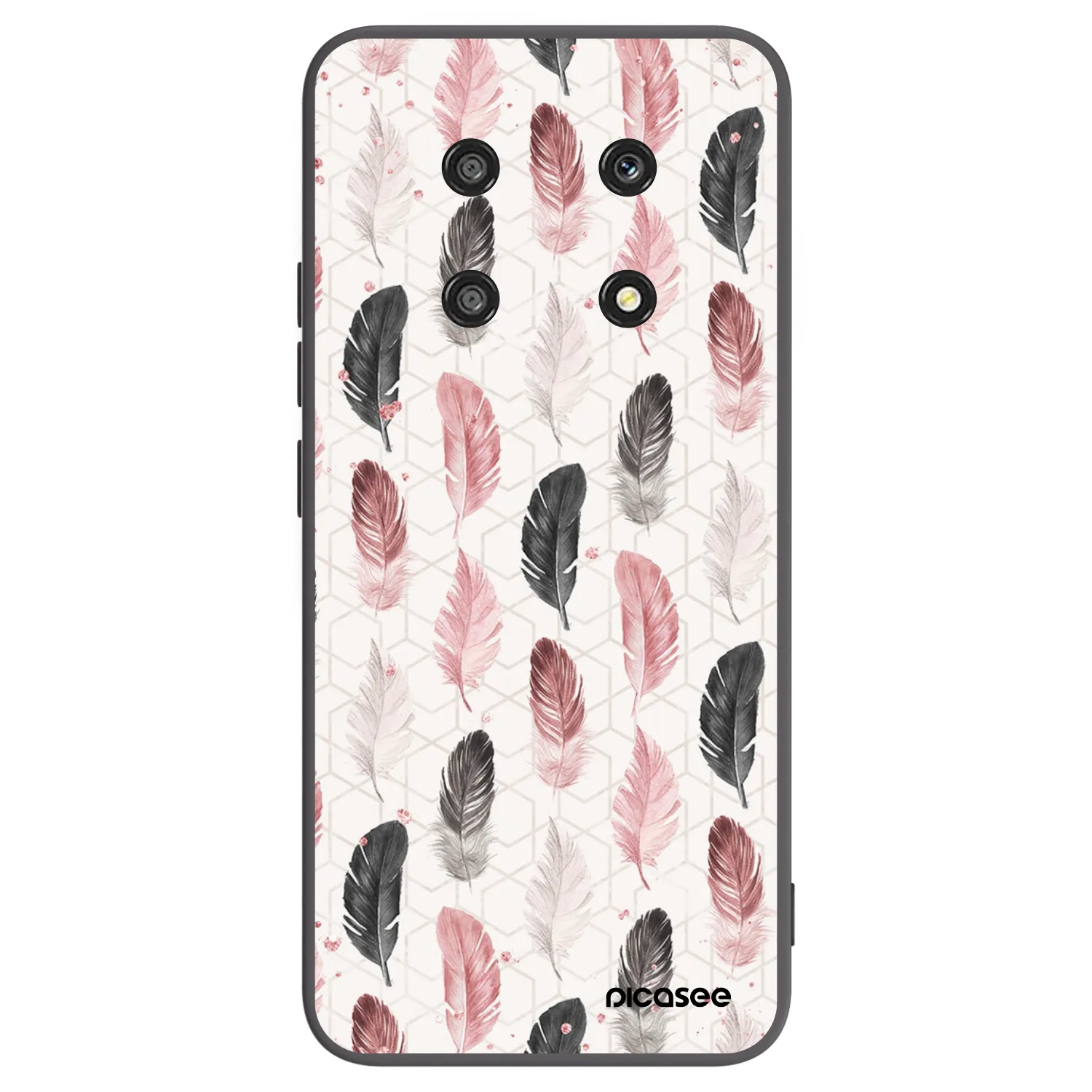 Picasee silikonski črni ovitek za Honor Magic4 Lite 5G - Feather 2