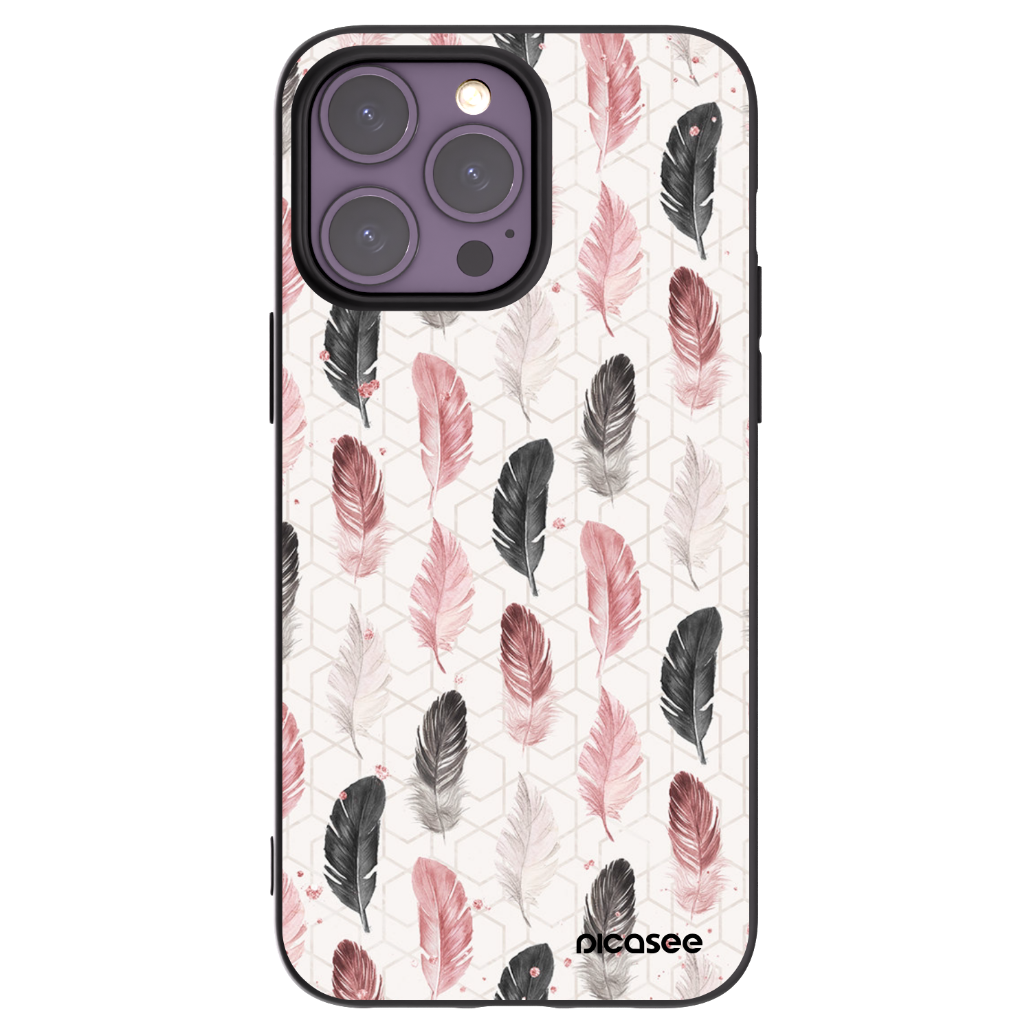Picasee silikonski črni ovitek za Apple iPhone 14 Pro Max - Feather 2