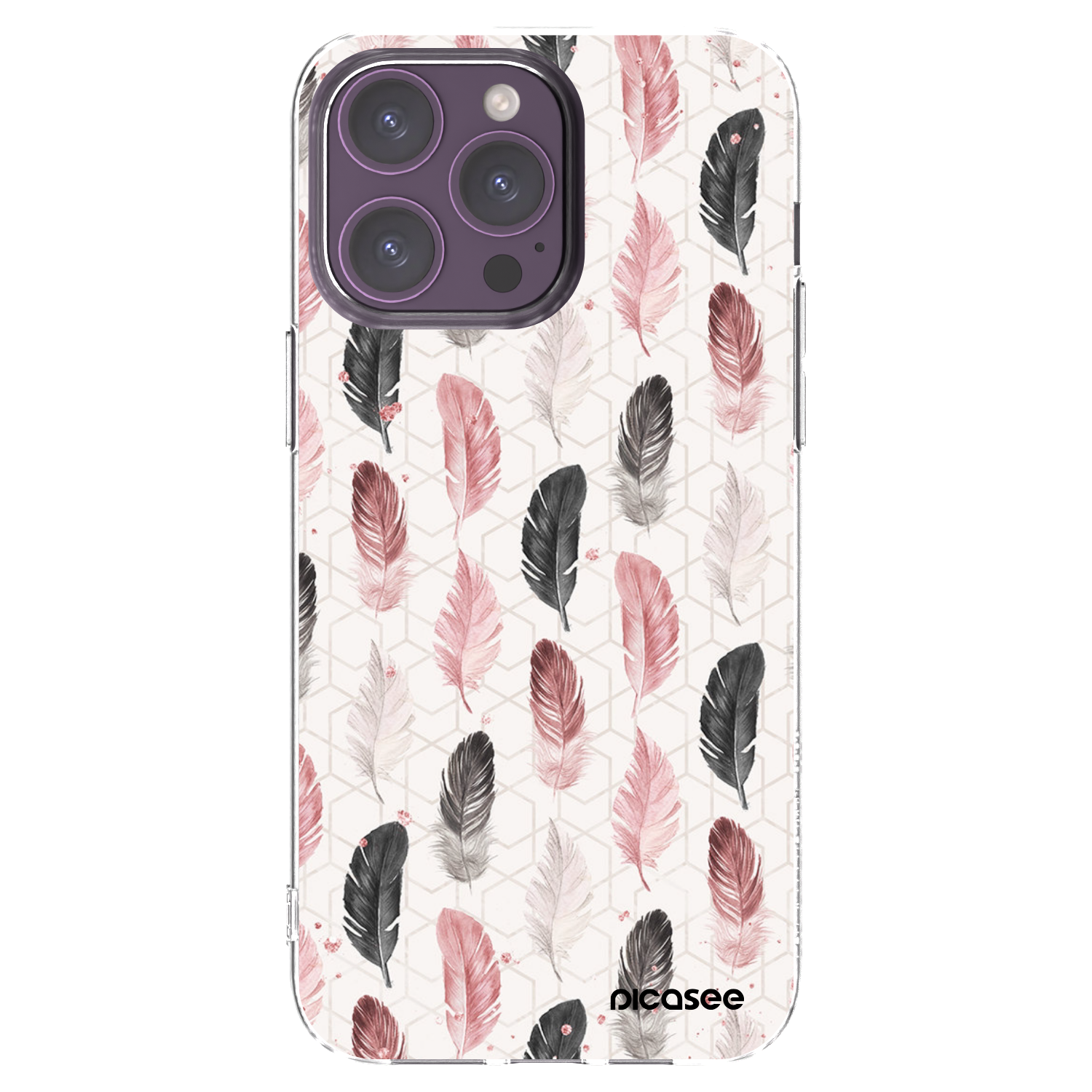 Picasee silikonski prozorni ovitek za Apple iPhone 14 Pro Max - Feather 2