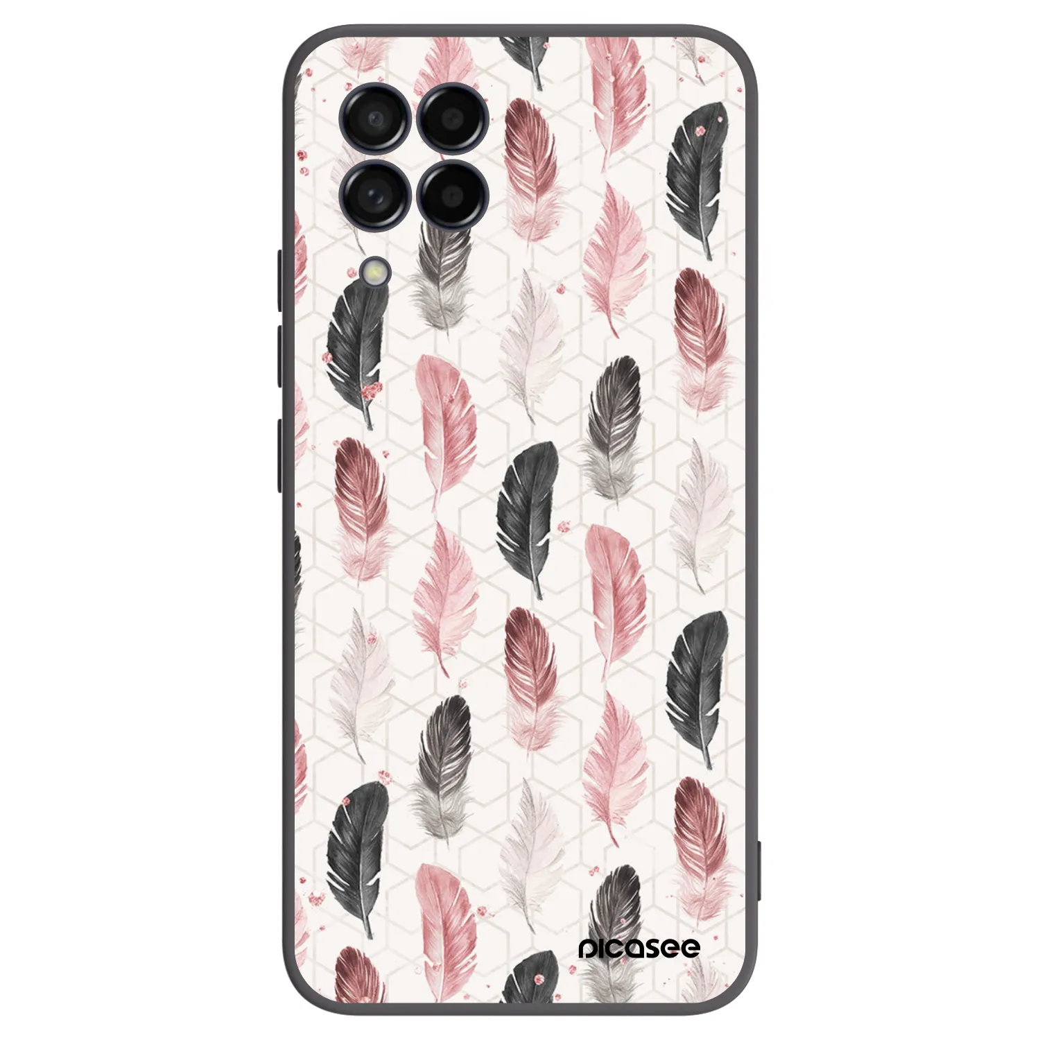 Picasee silikonski črni ovitek za Samsung Galaxy M53 5G - Feather 2