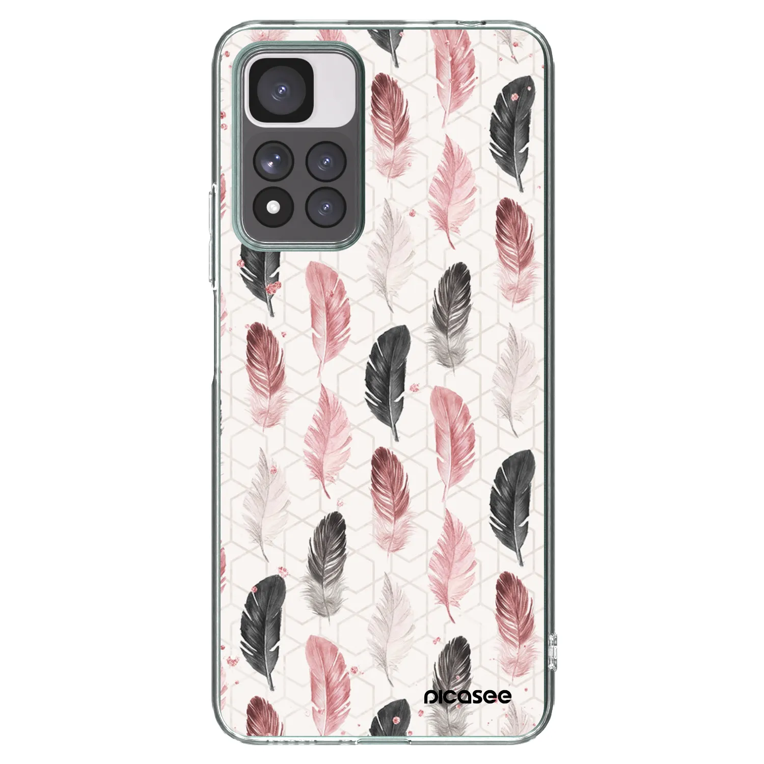 Picasee silikonski prozorni ovitek za Xiaomi Redmi Note 11 Pro+ 5G - Feather 2