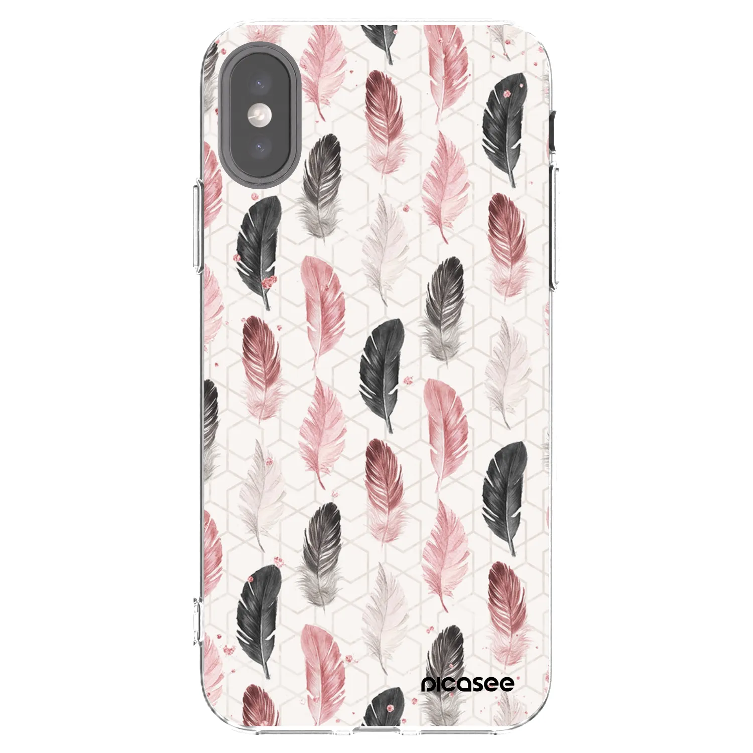 Picasee silikonski prozorni ovitek za Apple iPhone X/XS - Feather 2
