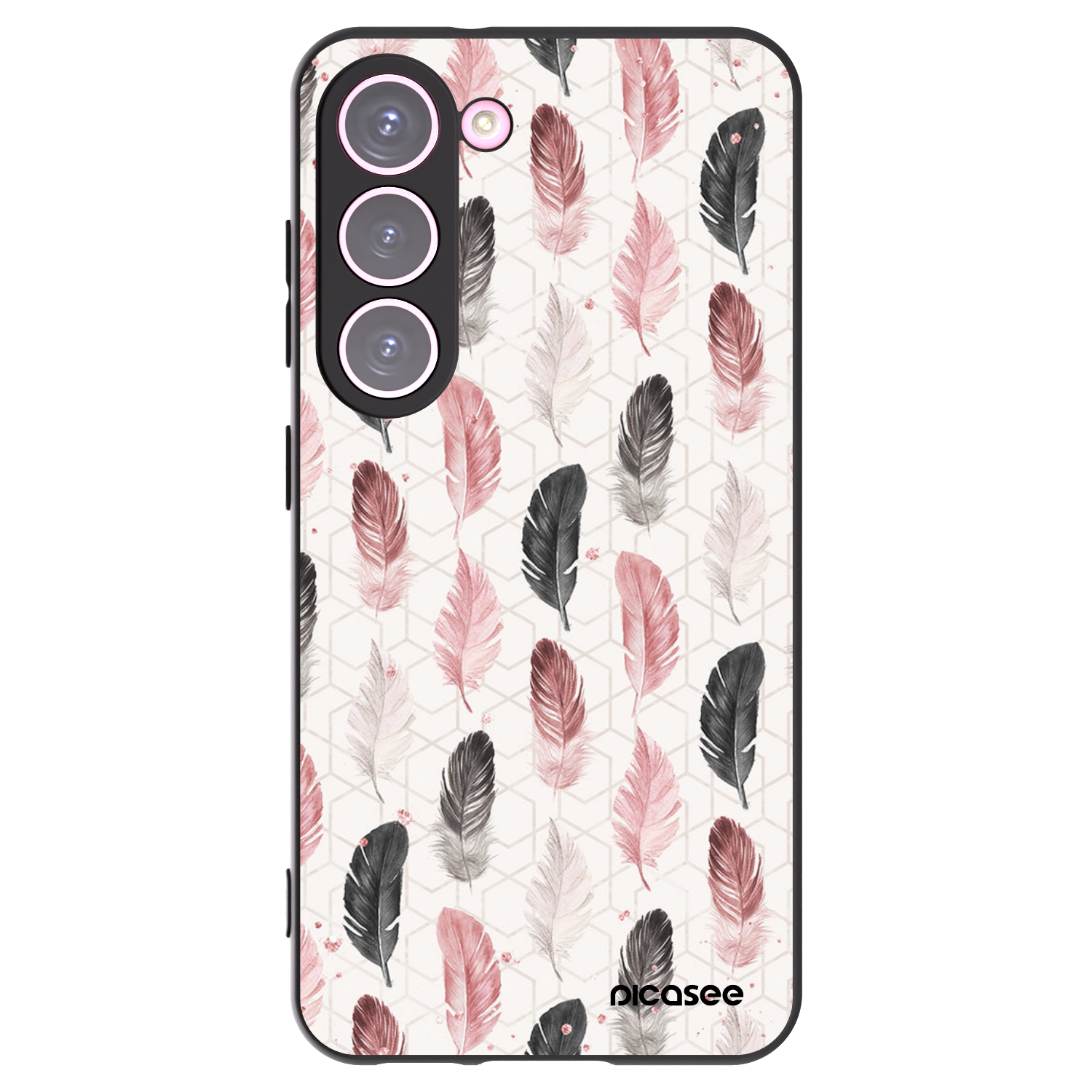 Picasee silikonski črni ovitek za Samsung Galaxy S23 5G - Feather 2
