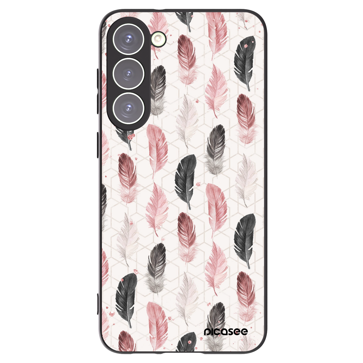 Picasee silikonski črni ovitek za Samsung Galaxy S23+ 5G - Feather 2