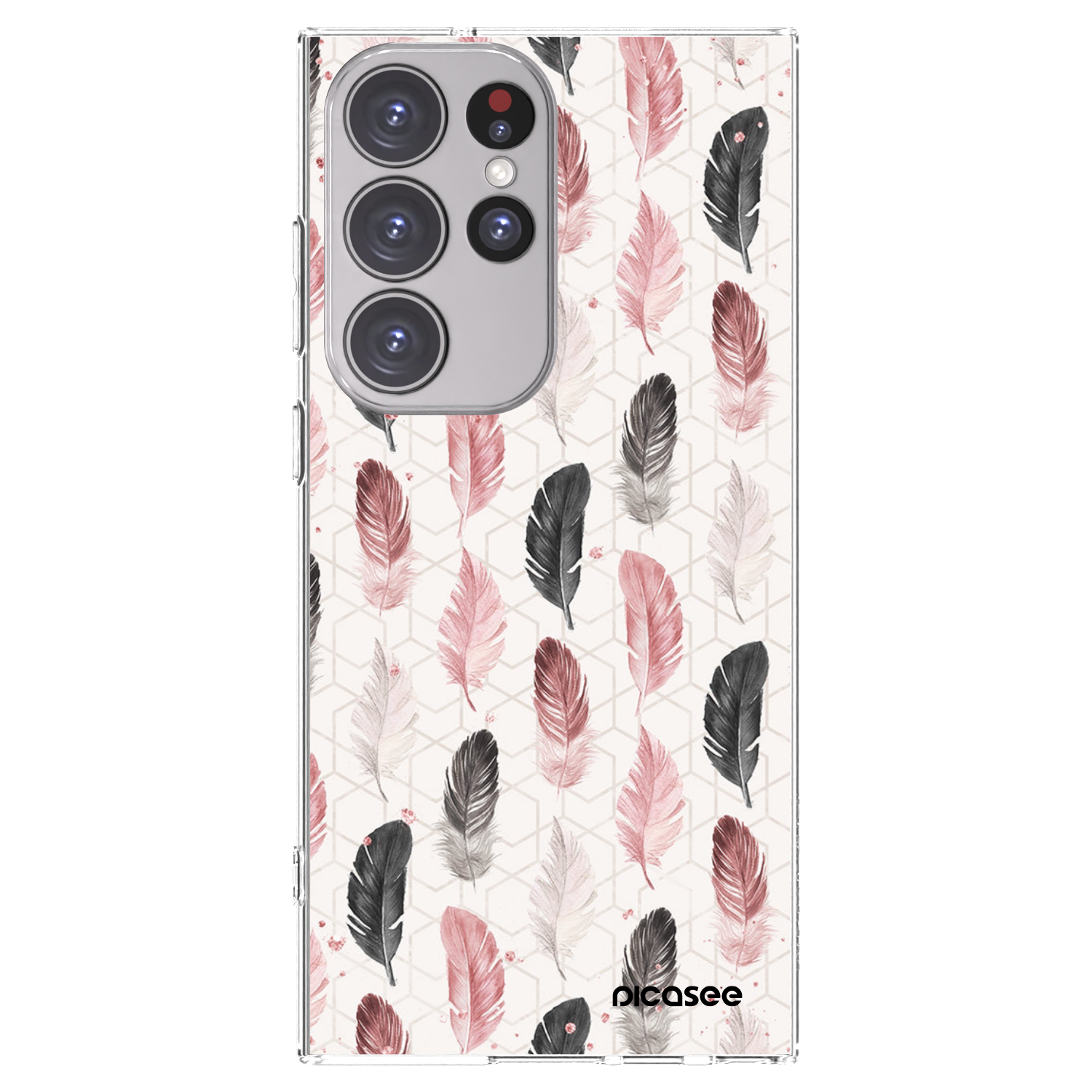 Picasee silikonski prozorni ovitek za Samsung Galaxy S23 Ultra 5G - Feather 2