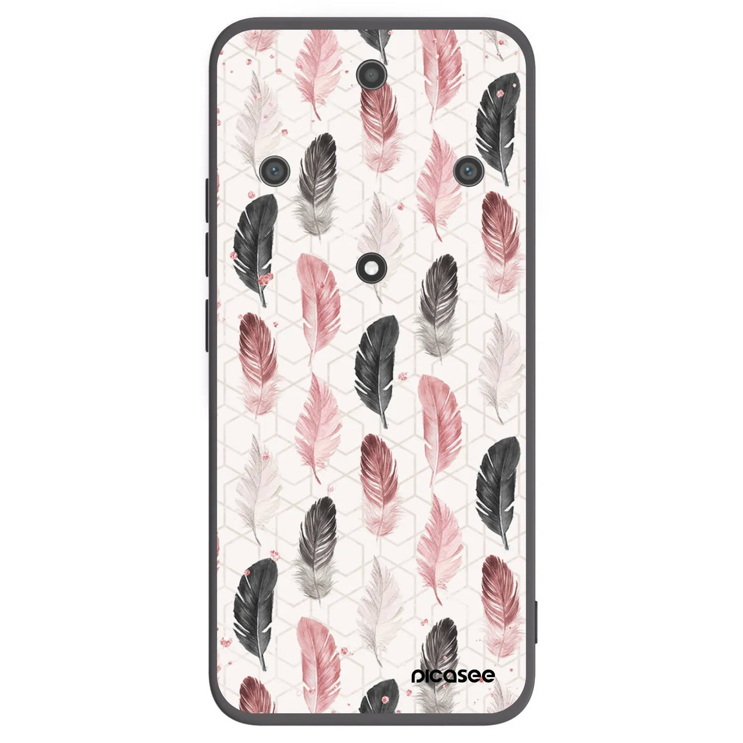Picasee silikonski črni ovitek za Honor Magic5 Lite 5G - Feather 2