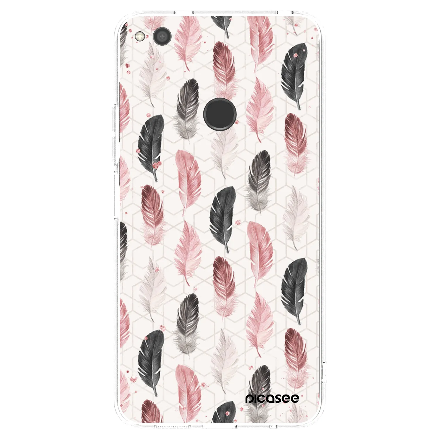 Picasee silikonski prozorni ovitek za Huawei P9 Lite 2017 - Feather 2