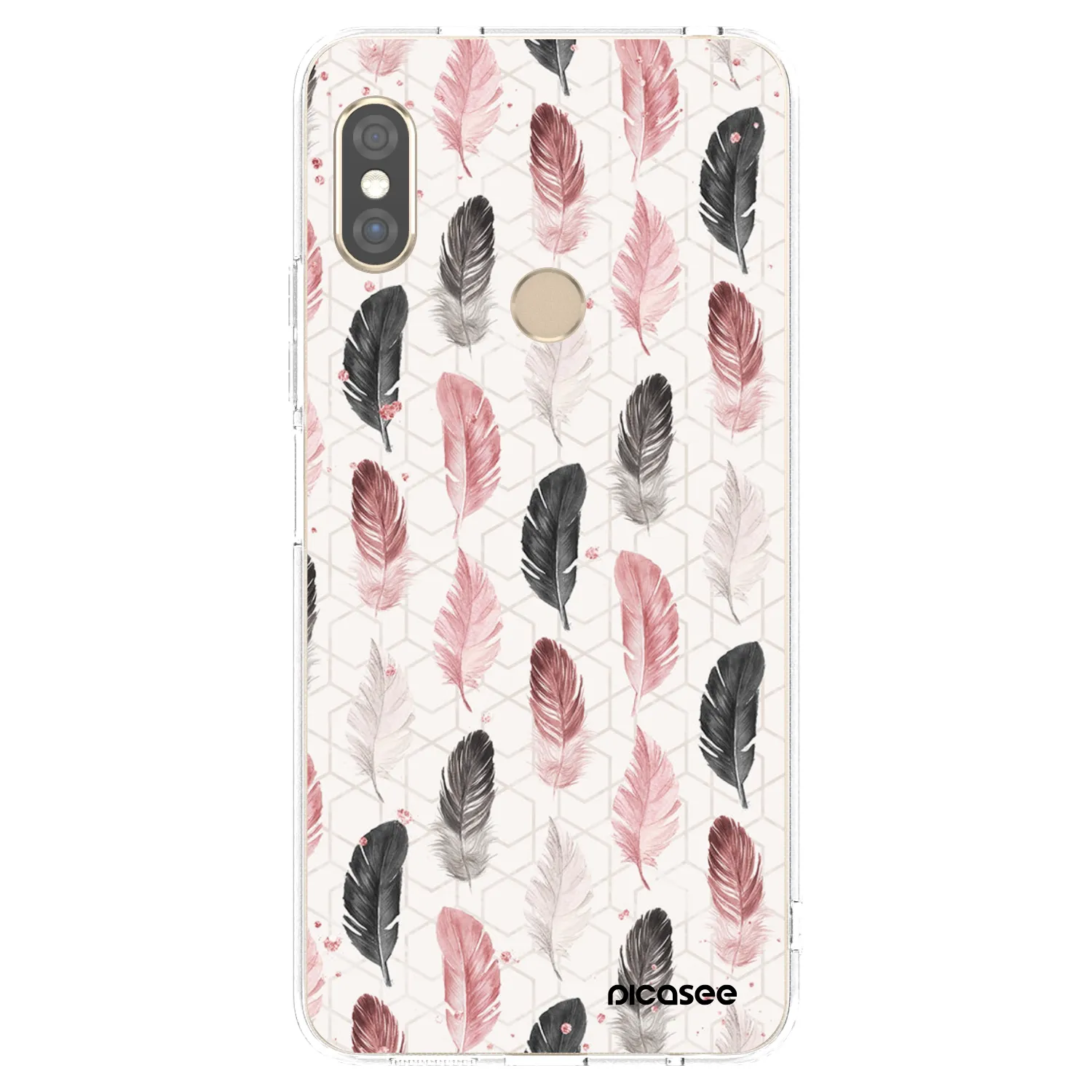 Picasee silikonski prozorni ovitek za Xiaomi Redmi Note 5 Global - Feather 2