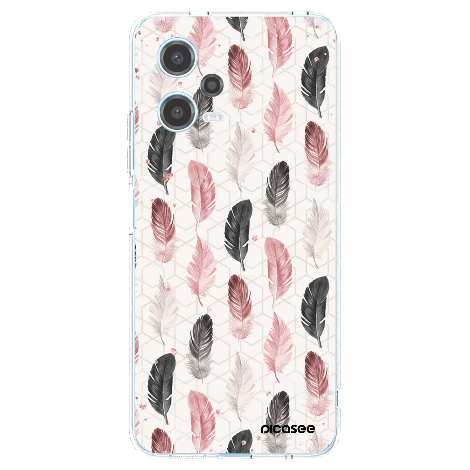 Picasee silikonski prozorni ovitek za Xiaomi Redmi Note 12 5G - Feather 2