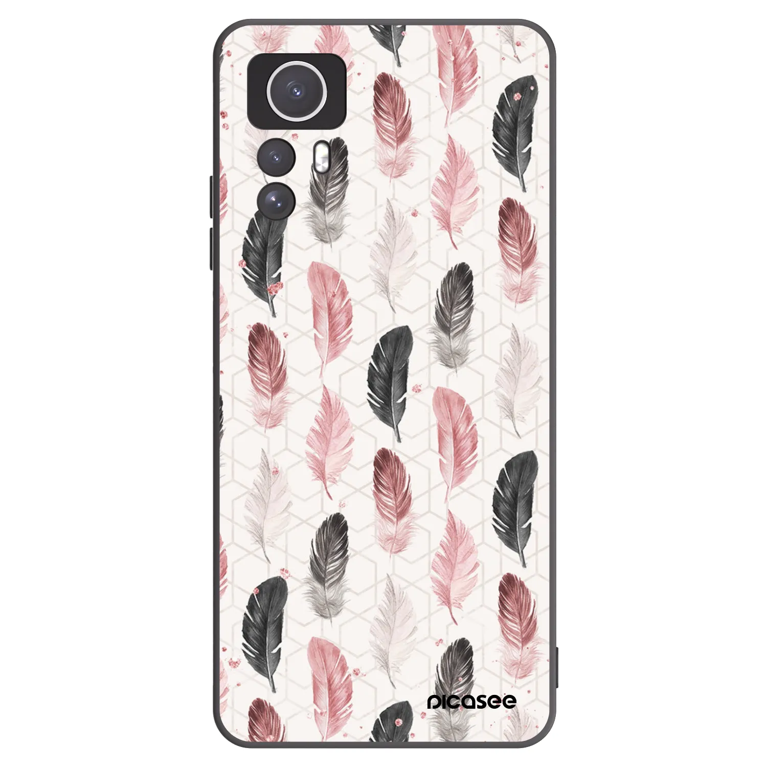 Picasee silikonski črni ovitek za Xiaomi Redmi Note 12S - Feather 2