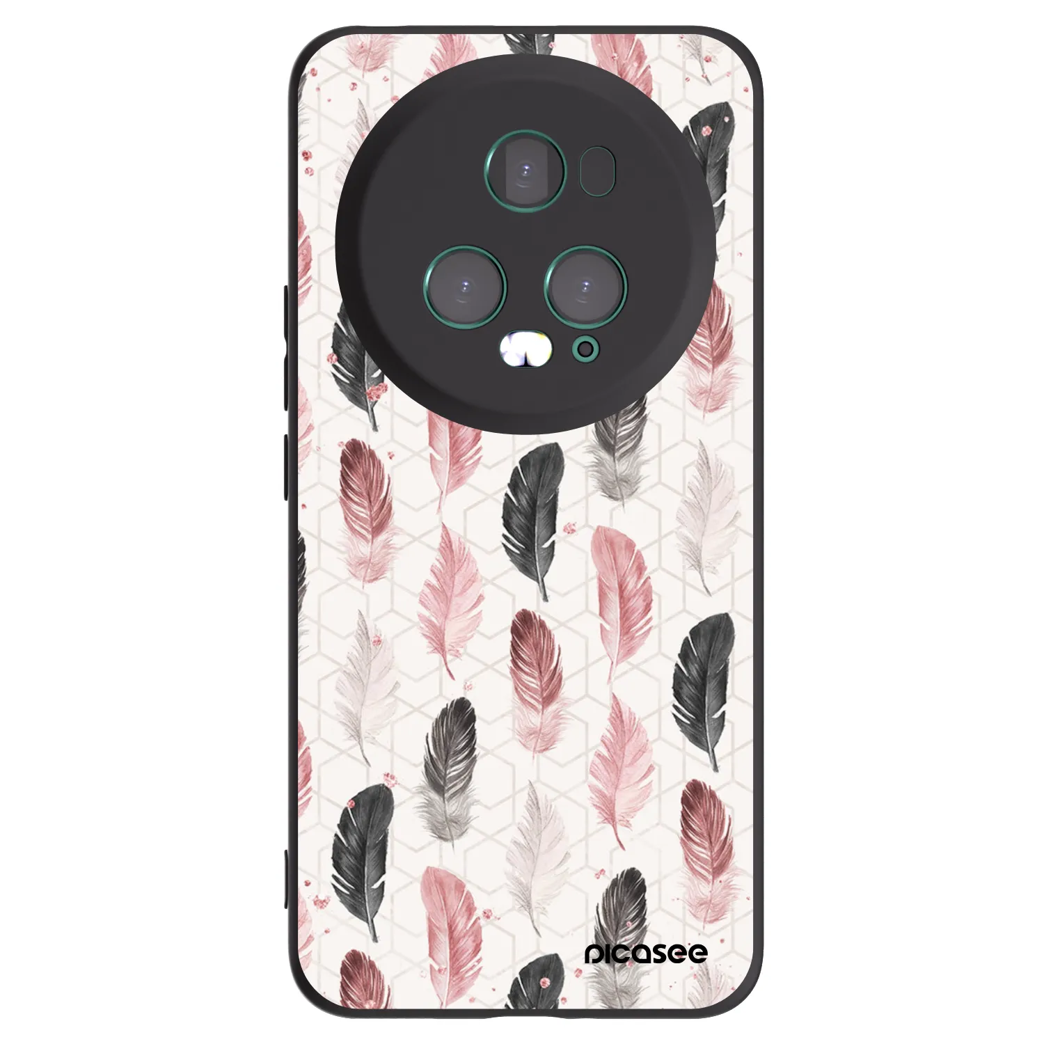 Picasee silikonski črni ovitek za Honor Magic5 Pro - Feather 2