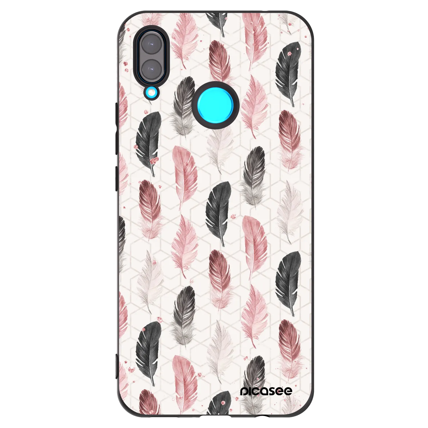 Picasee silikonski črni ovitek za Huawei Nova 3 - Feather 2