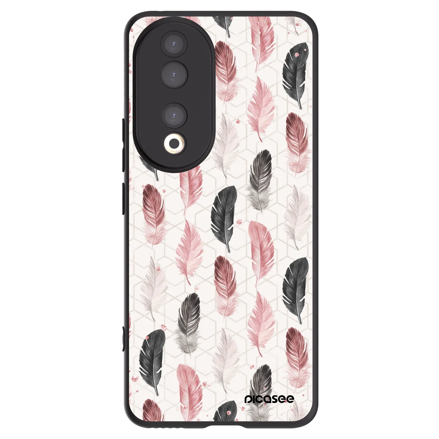 Picasee silikonski črni ovitek za Honor 90 5G - Feather 2