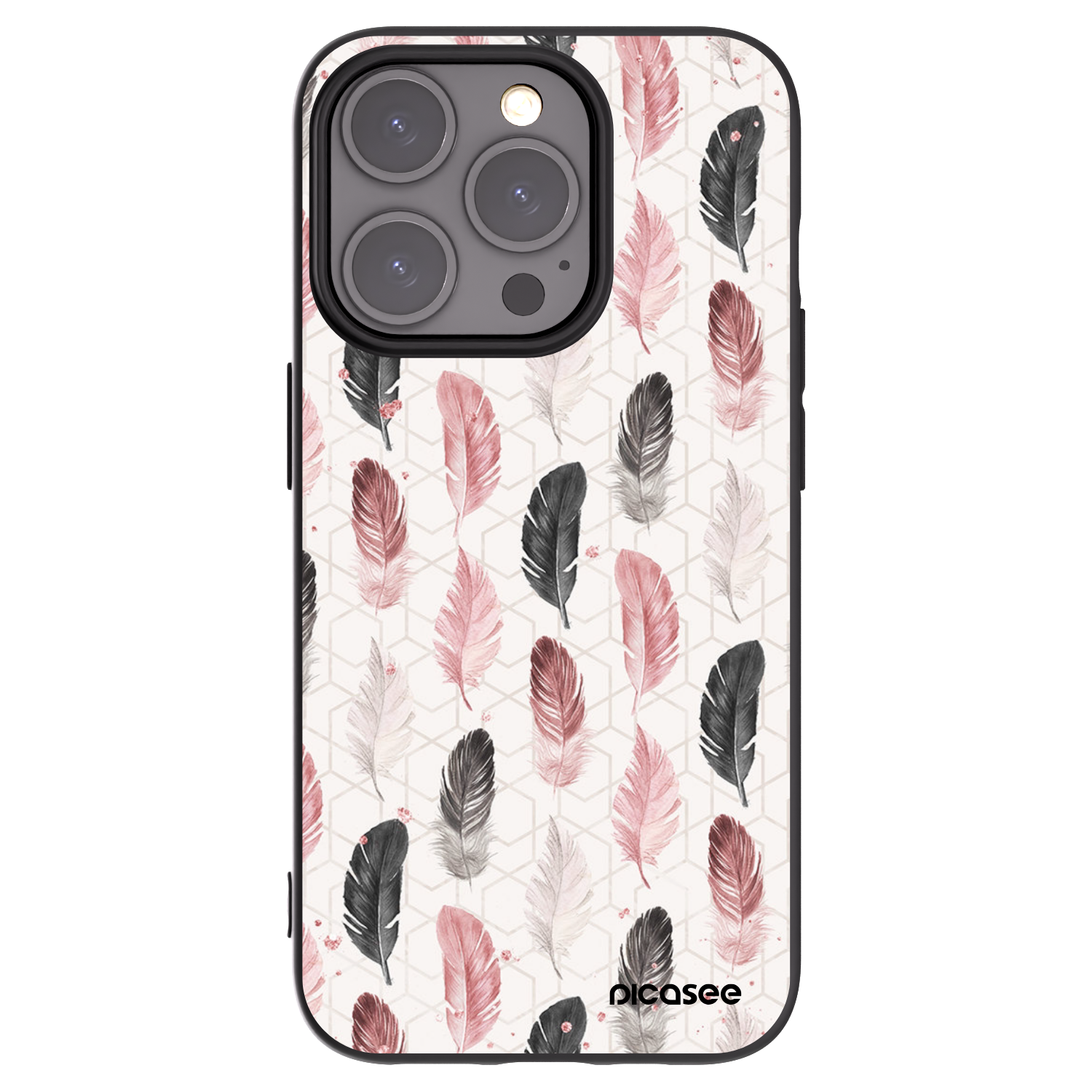 Picasee silikonski črni ovitek za Apple iPhone 15 Pro - Feather 2