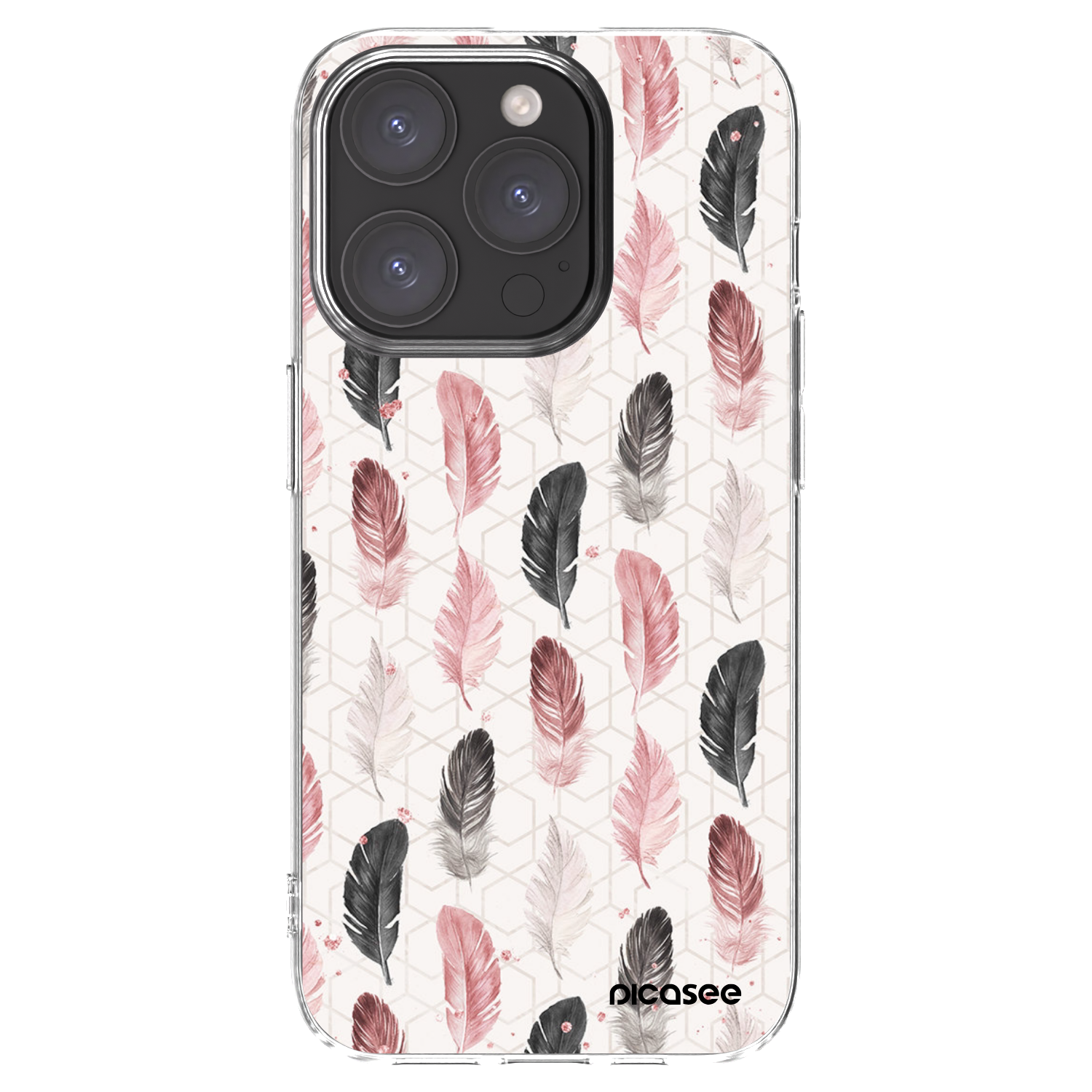 Picasee silikonski prozorni ovitek za Apple iPhone 15 Pro - Feather 2