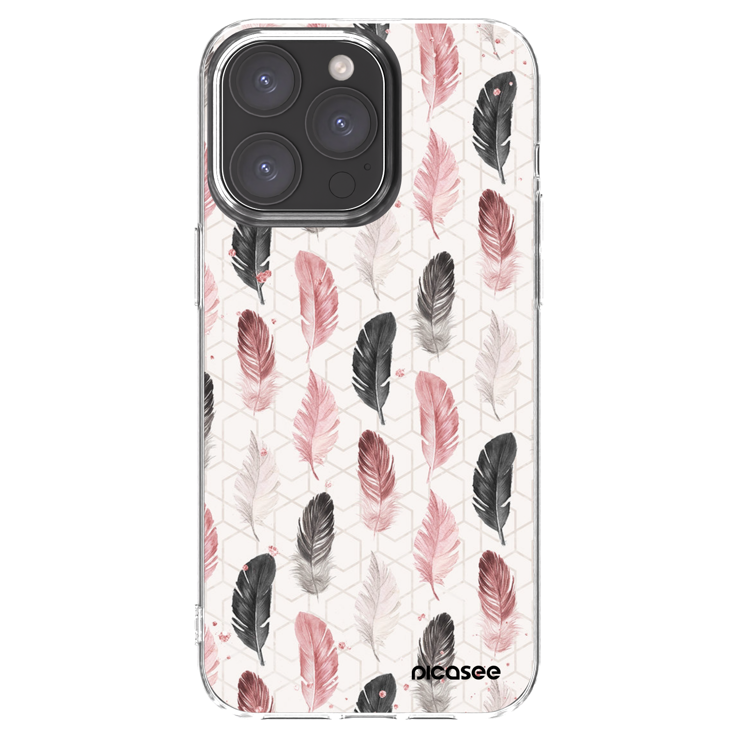 Picasee silikonski prozorni ovitek za Apple iPhone 15 Pro Max - Feather 2