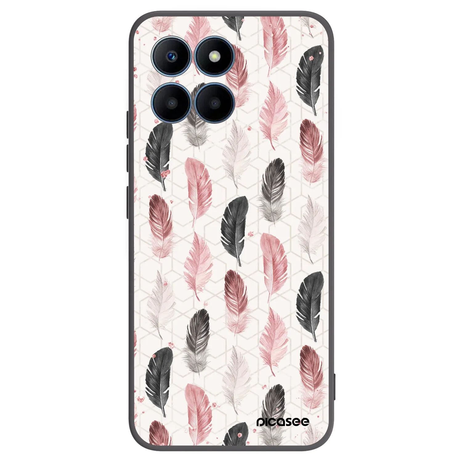 Picasee silikonski črni ovitek za Honor 70 Lite - Feather 2