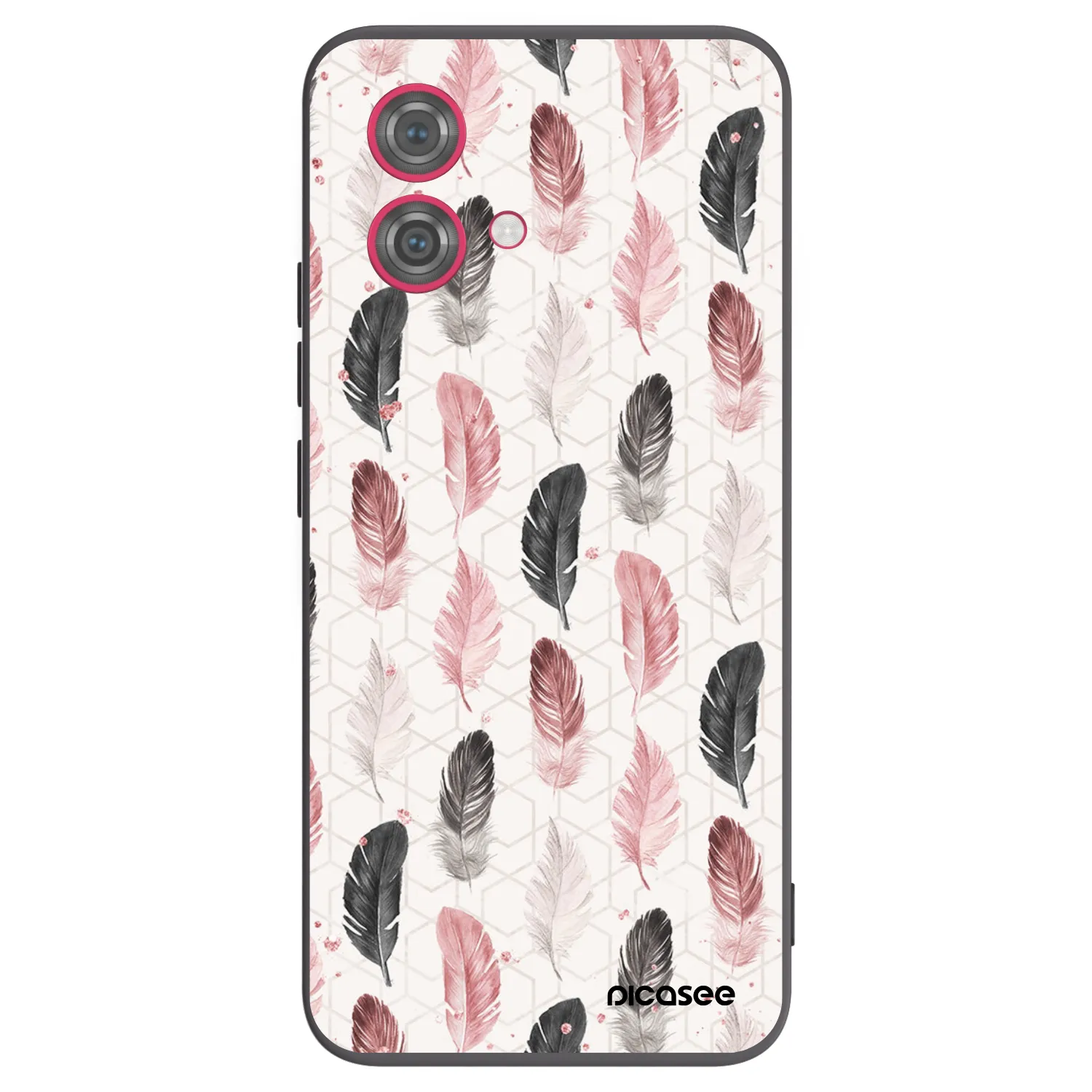 Picasee silikonski črni ovitek za Motorola Moto G84 5G - Feather 2
