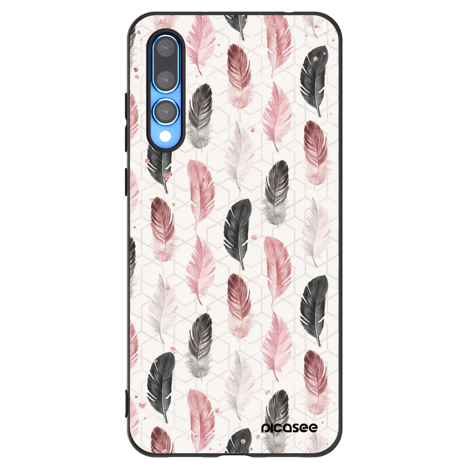 Picasee silikonski črni ovitek za Huawei P20 Pro - Feather 2