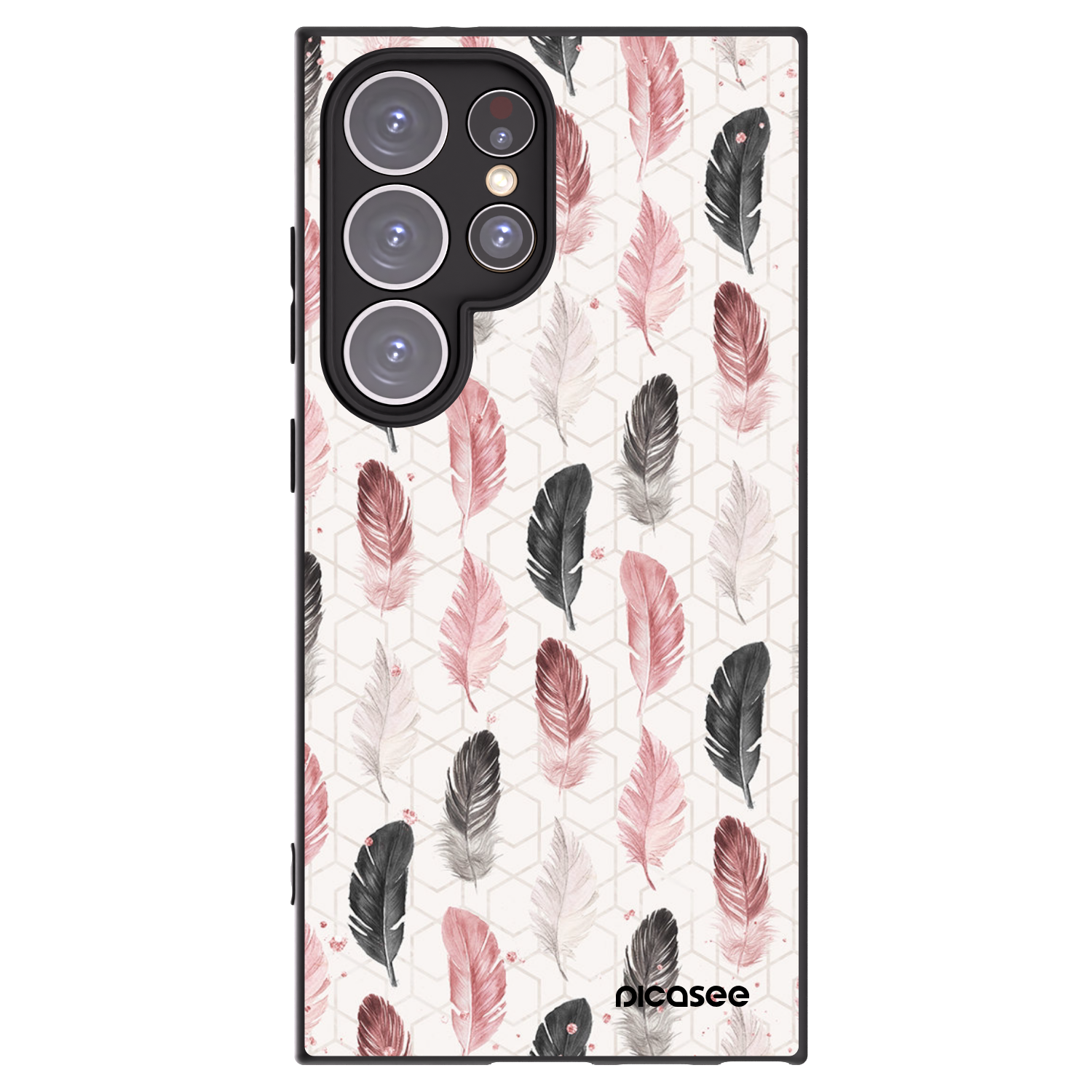 Picasee silikonski črni ovitek za Samsung Galaxy S24 Ultra S928B 5G - Feather 2