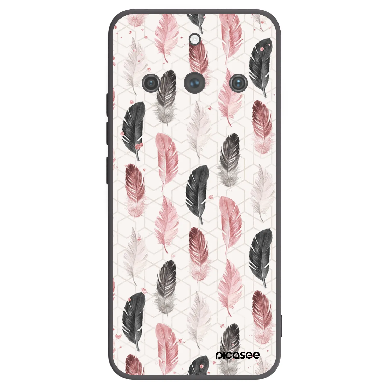 Picasee silikonski črni ovitek za Realme 11 Pro+ - Feather 2