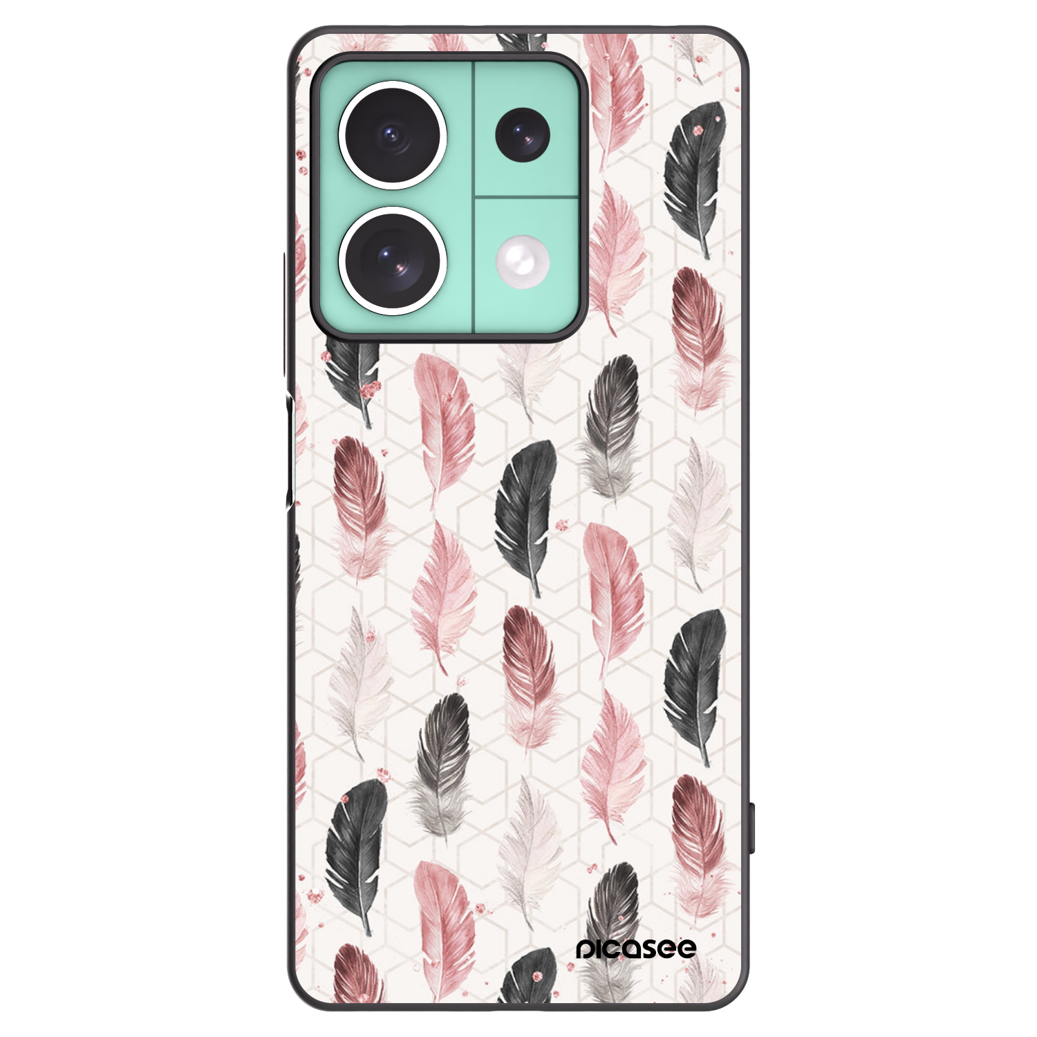 Picasee silikonski črni ovitek za Xiaomi Redmi Note 13 5G - Feather 2