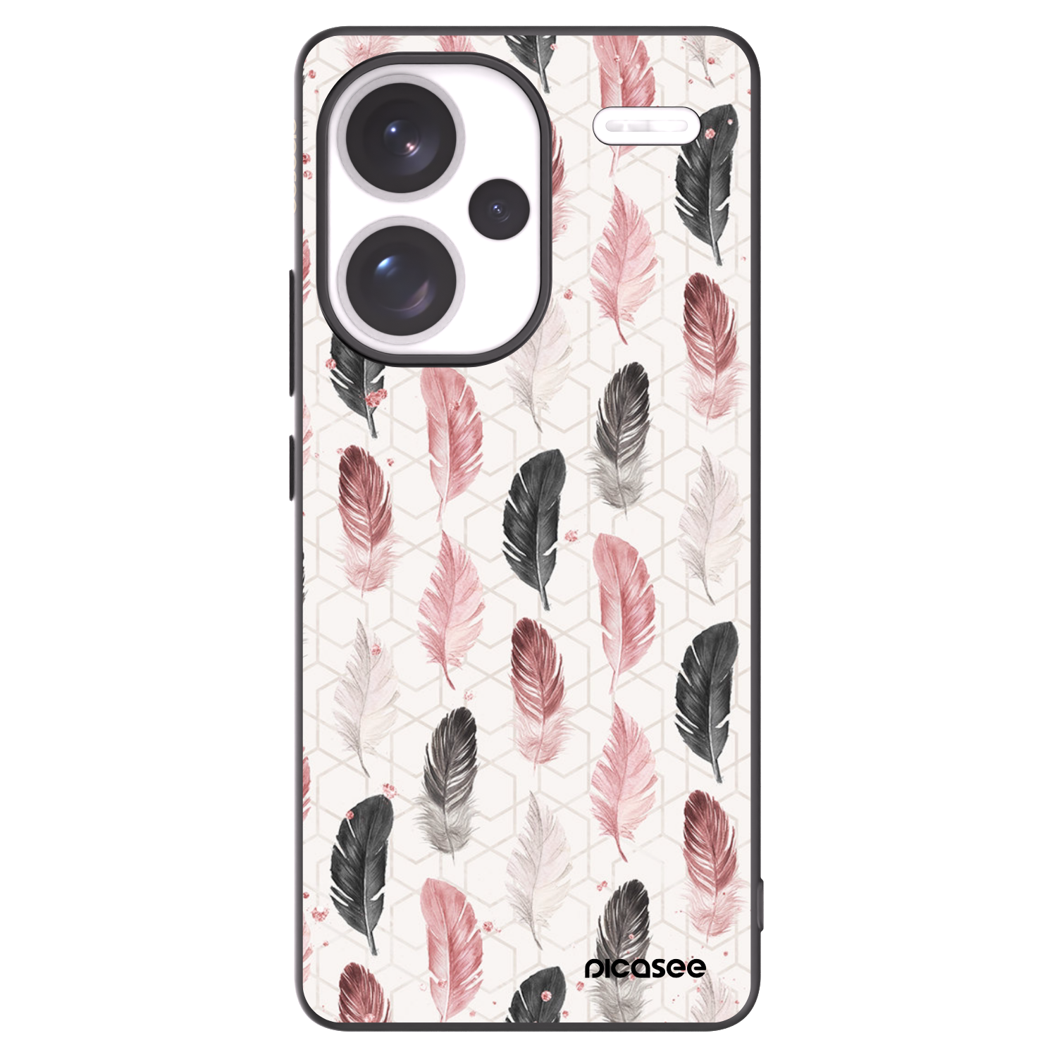 Picasee silikonski črni ovitek za Xiaomi Redmi Note 13 Pro+ 5G - Feather 2