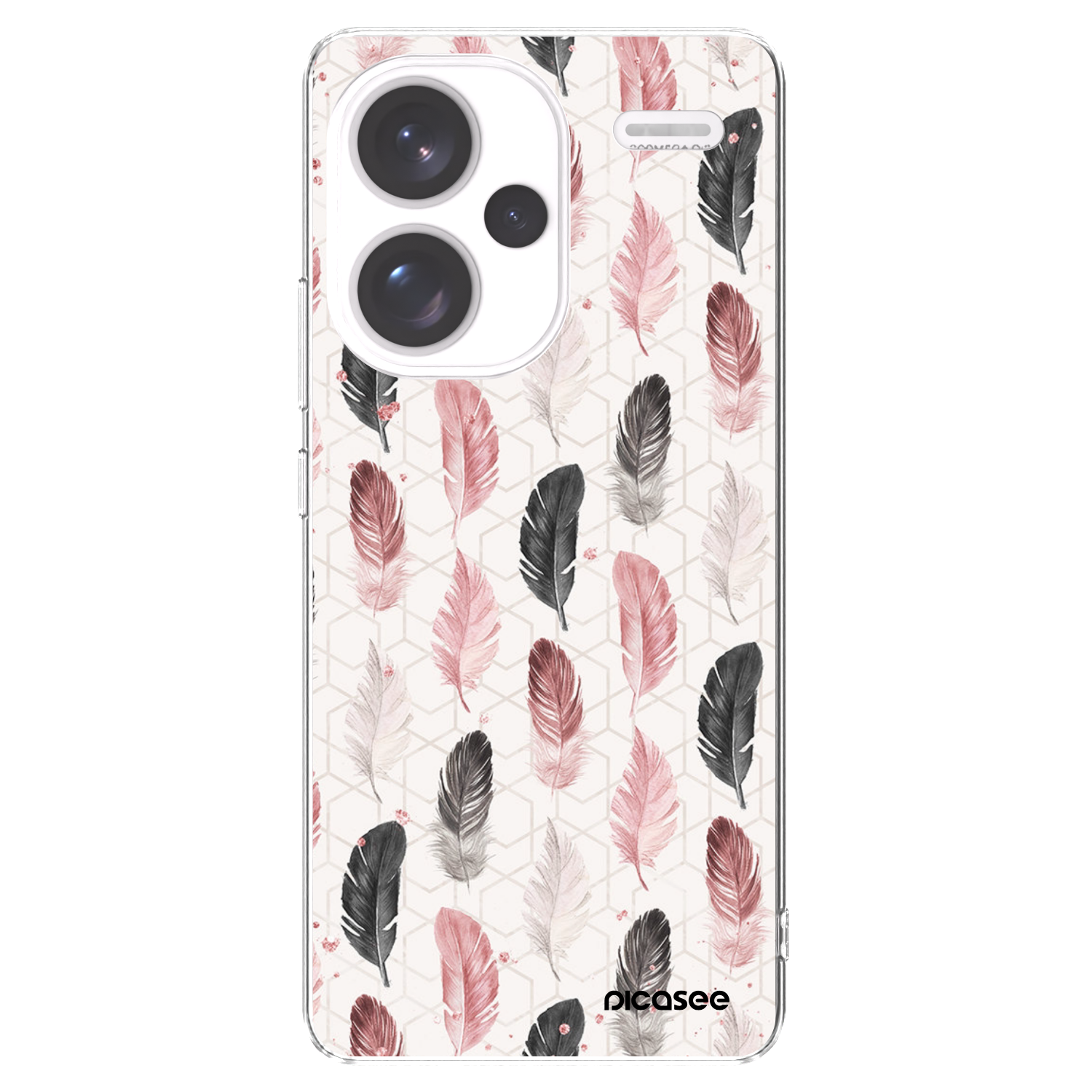 Picasee silikonski prozorni ovitek za Xiaomi Redmi Note 13 Pro+ 5G - Feather 2